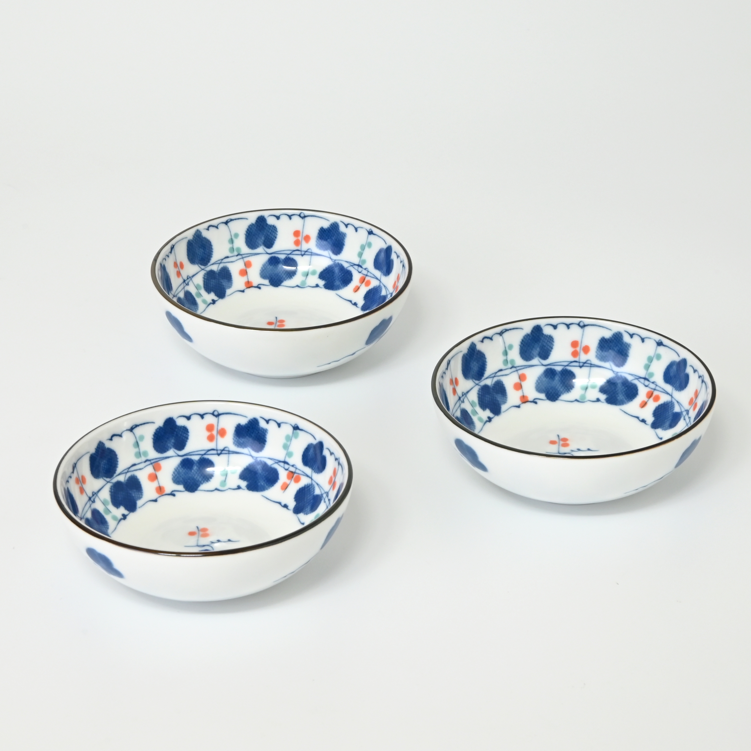 【野ぶどう】小鉢３個セット（径12cm）*WEB陶器市限定商品*