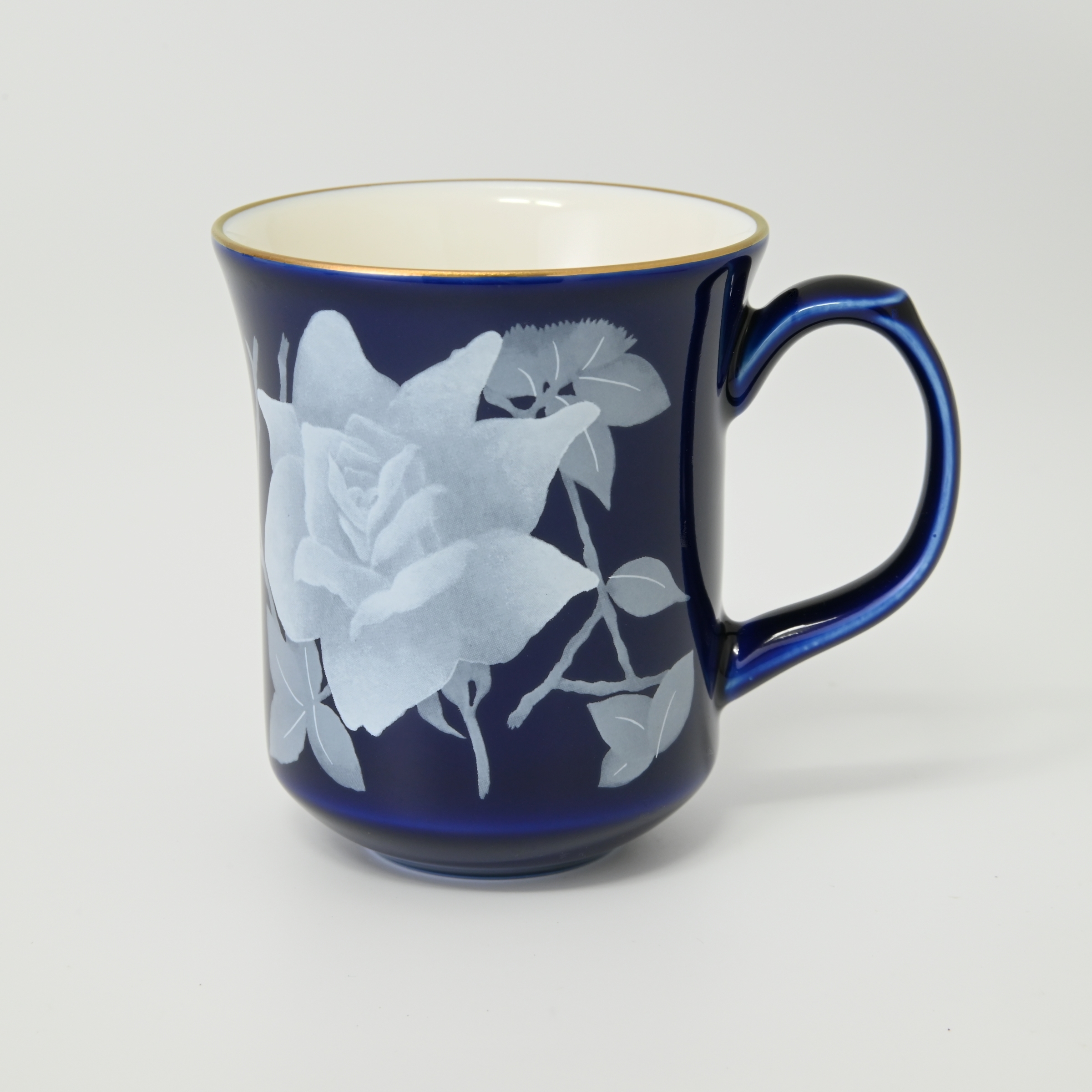 【ルリ薔薇】マグカップ　単品・箱なし　 *秋の陶磁器まつり特別割引商品*