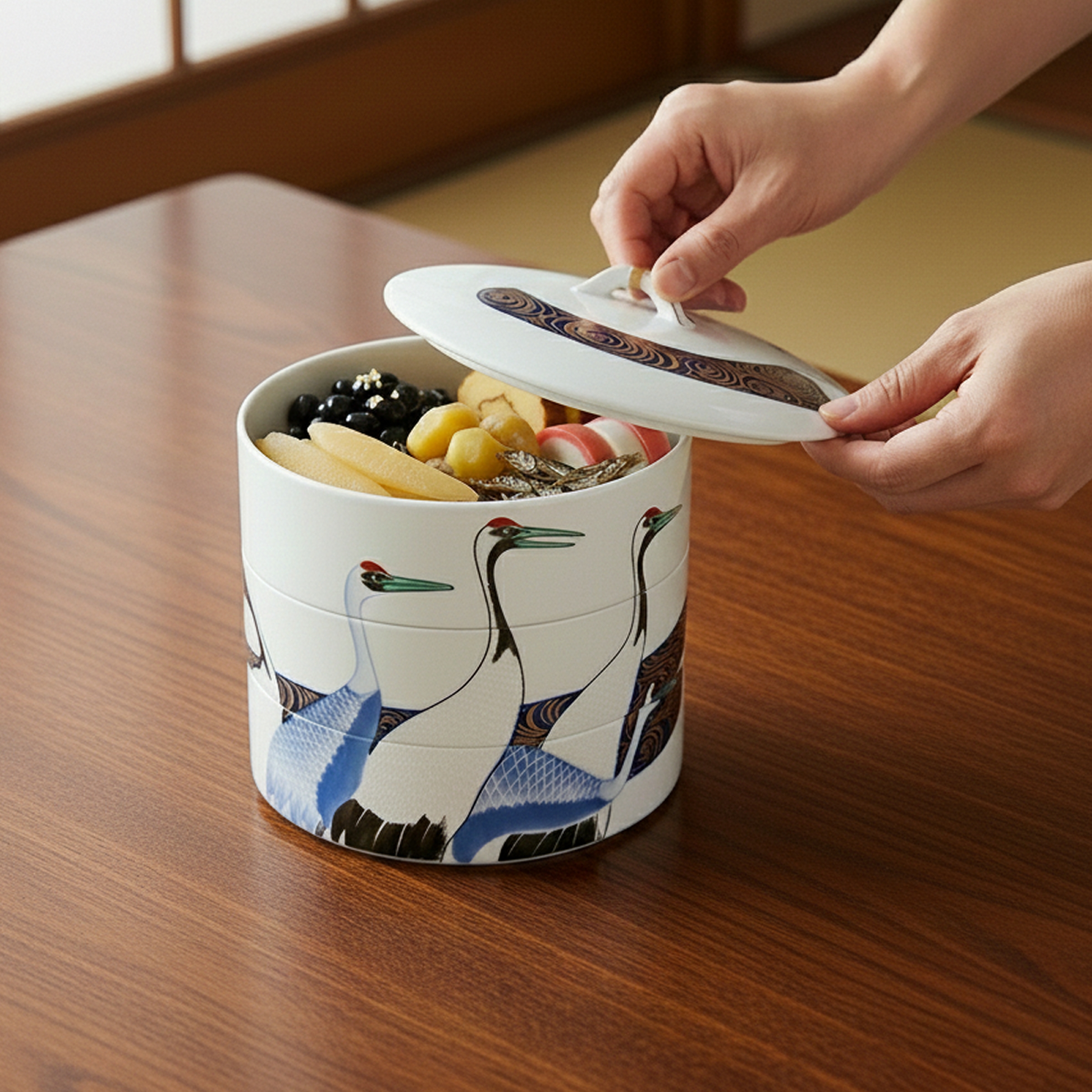 【光琳鶴】三段重　*ショールーム・オンラインショップ限定商品*8