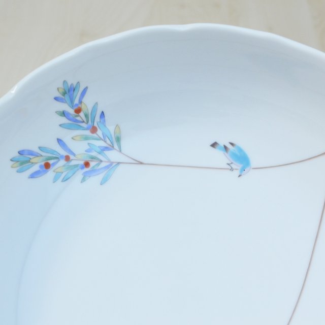 【小鳥の詩】深鉢（径22.5cm）箱なし　*特別割引商品*2