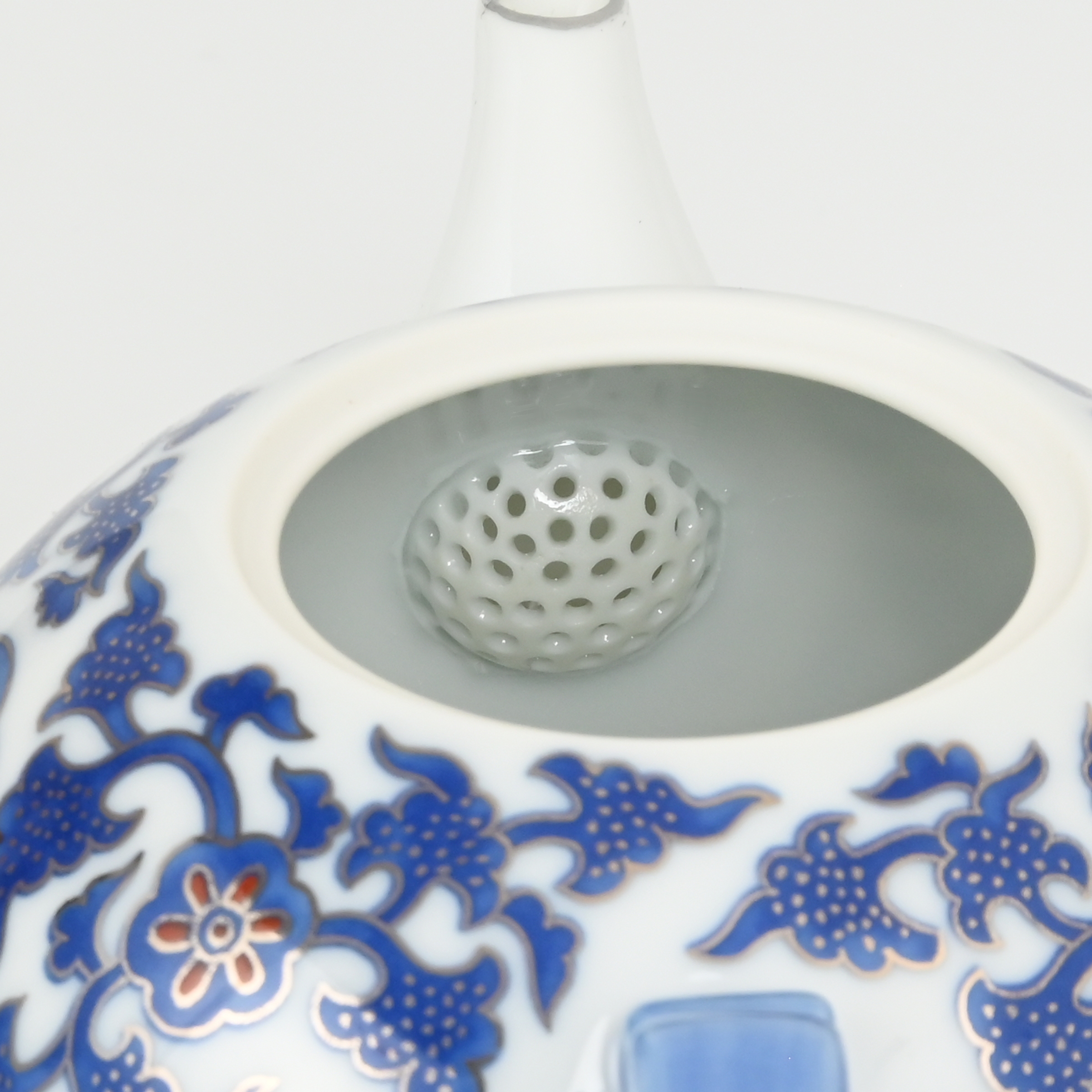 【染錦窓絵小花唐草】龍手急須6