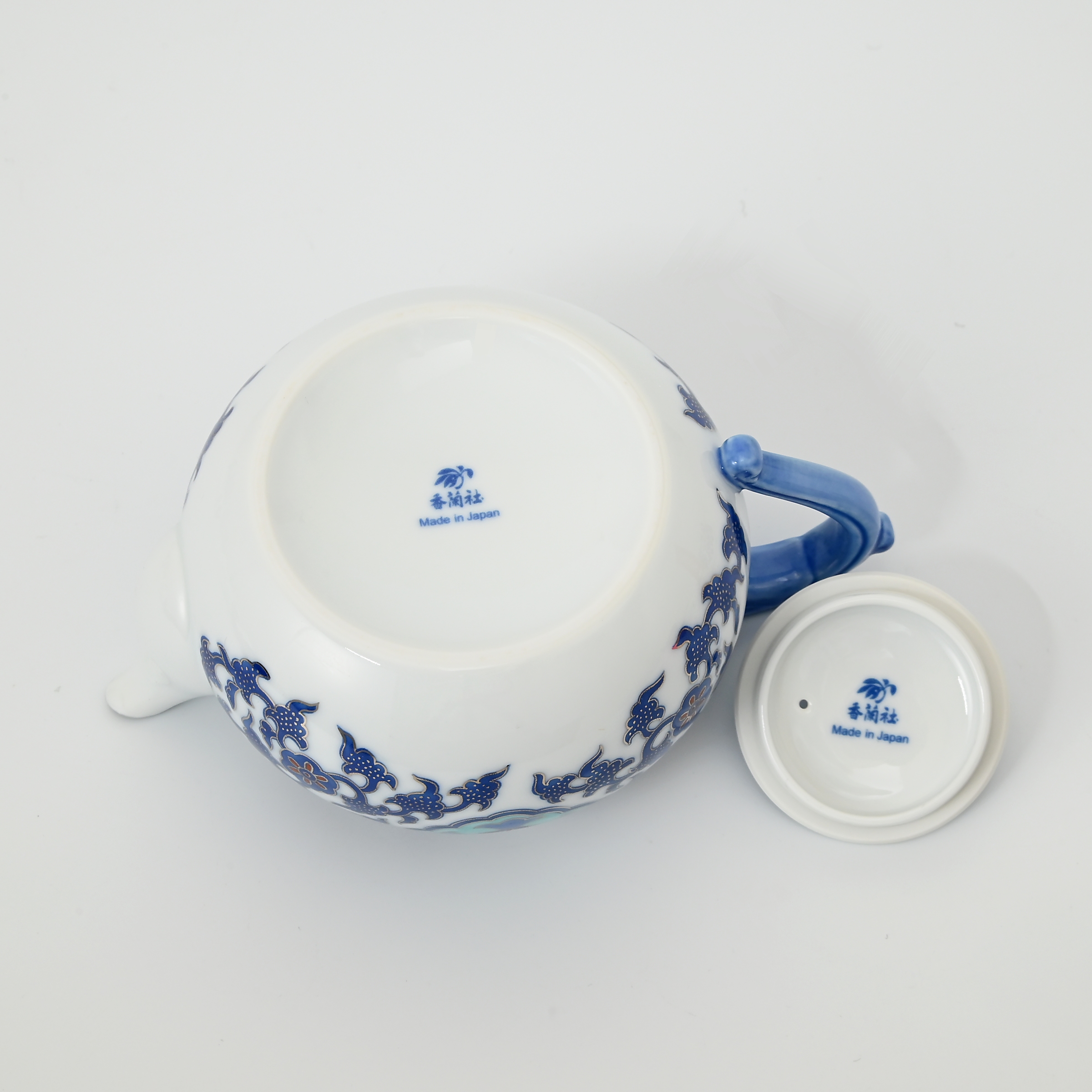 【染錦窓絵小花唐草】龍手急須7