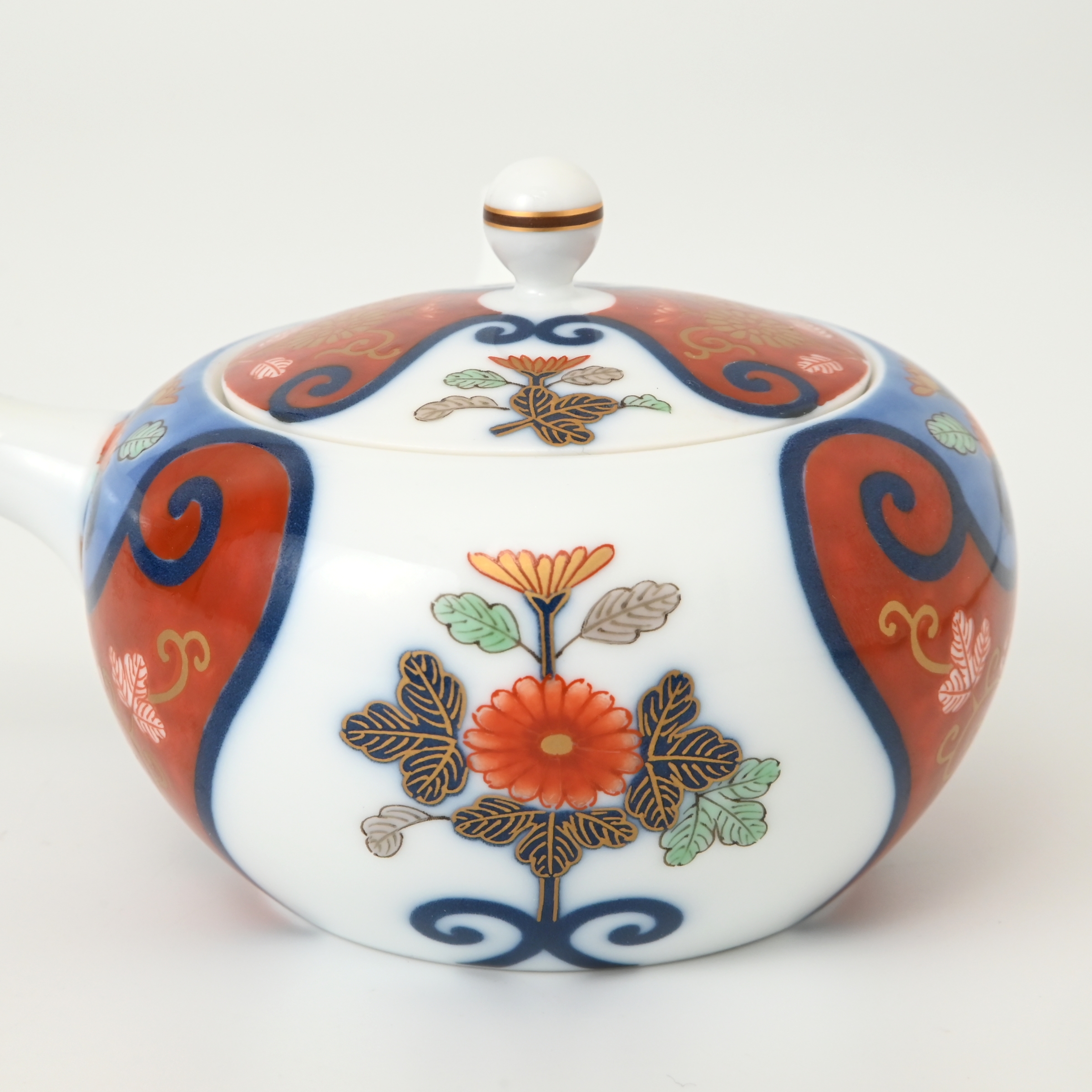 【赤濃割絵菊】急須2