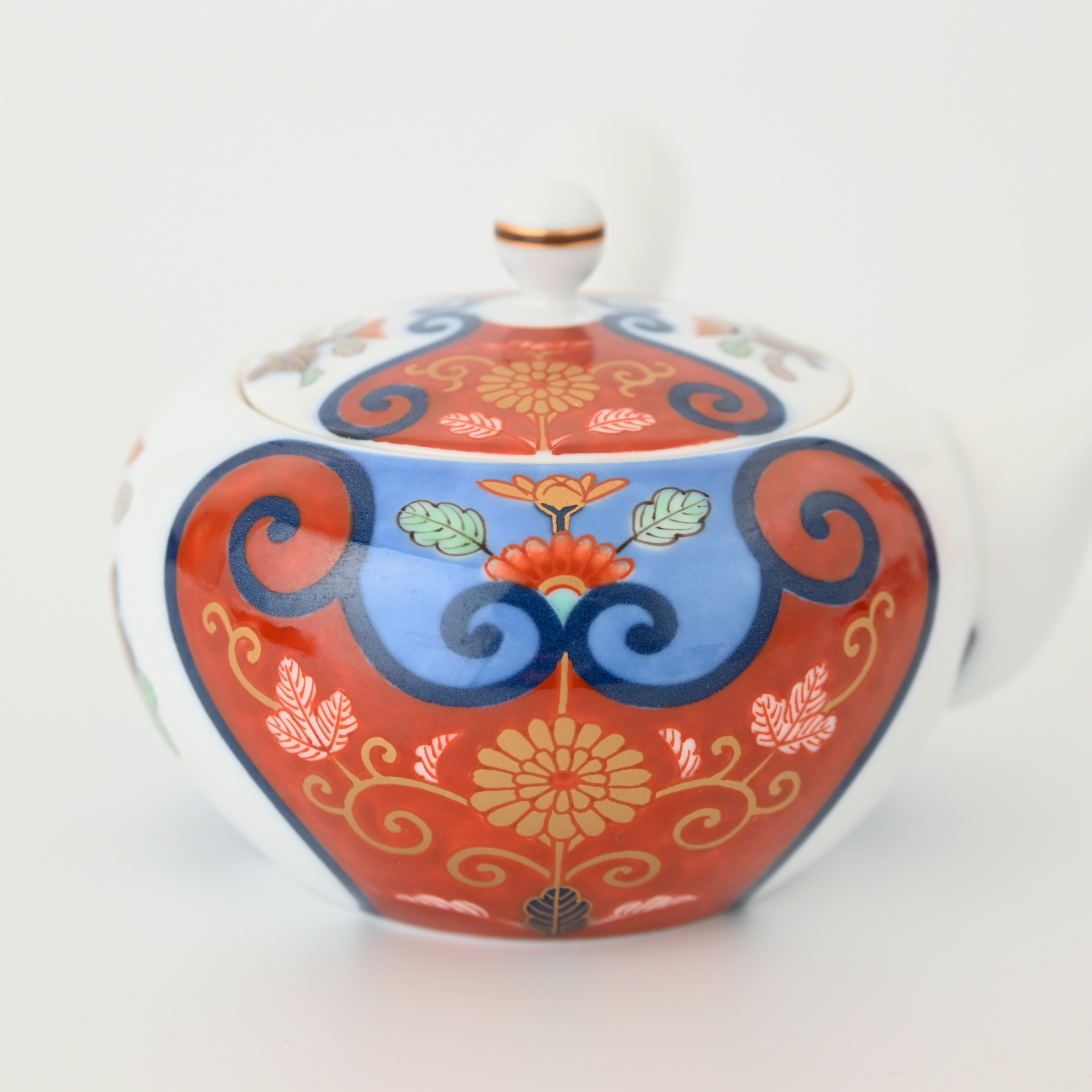 【赤濃割絵菊】急須3