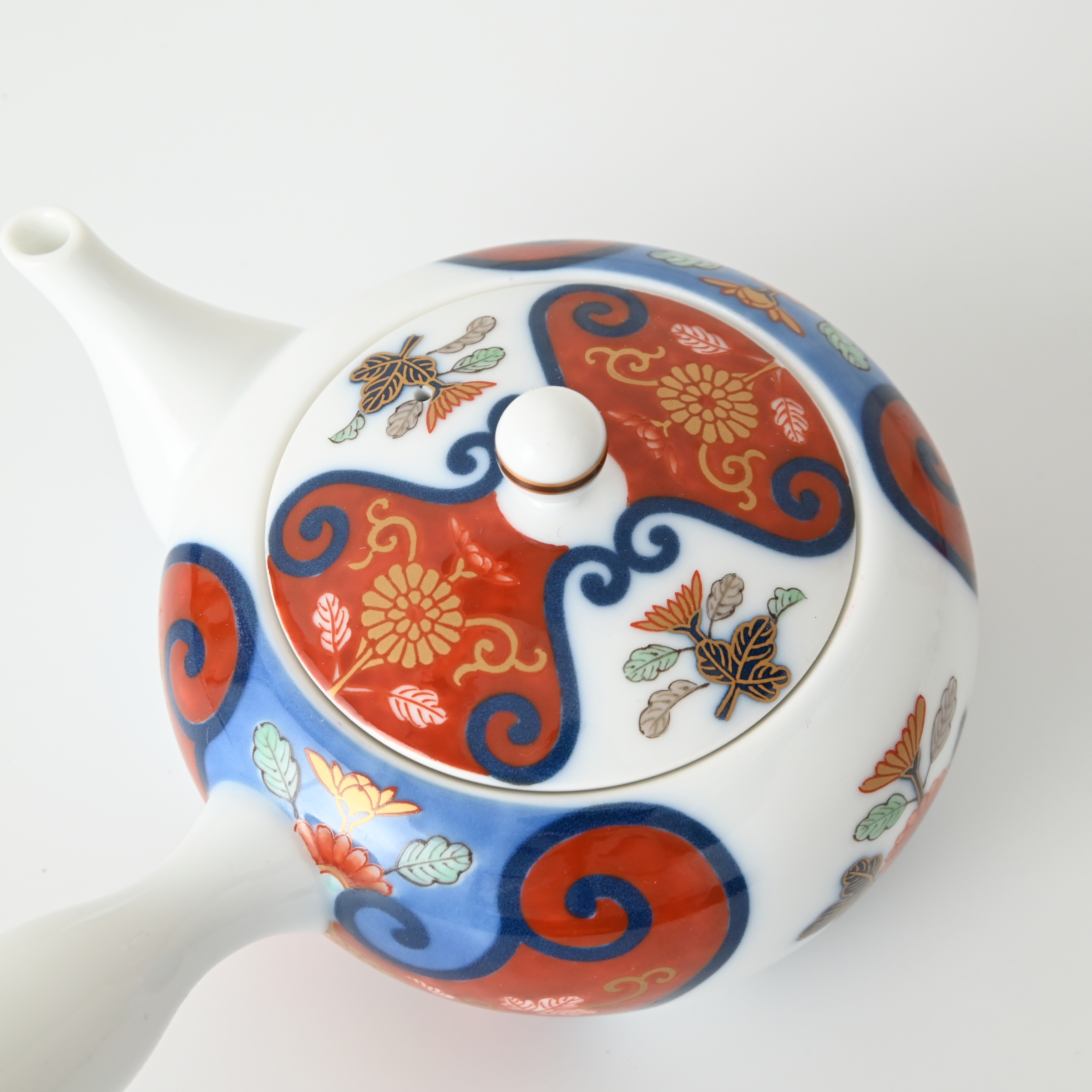 【赤濃割絵菊】急須5