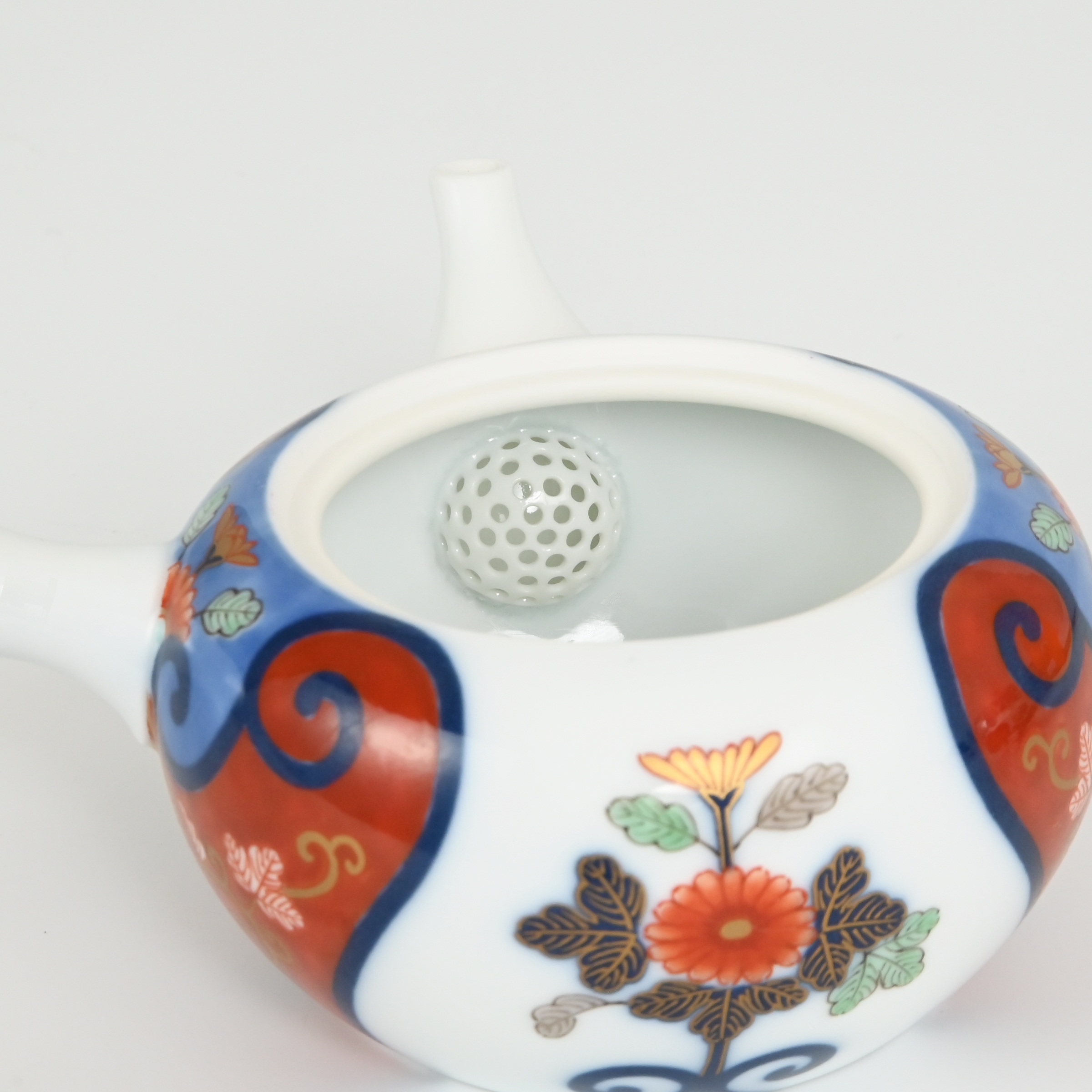 【赤濃割絵菊】急須6