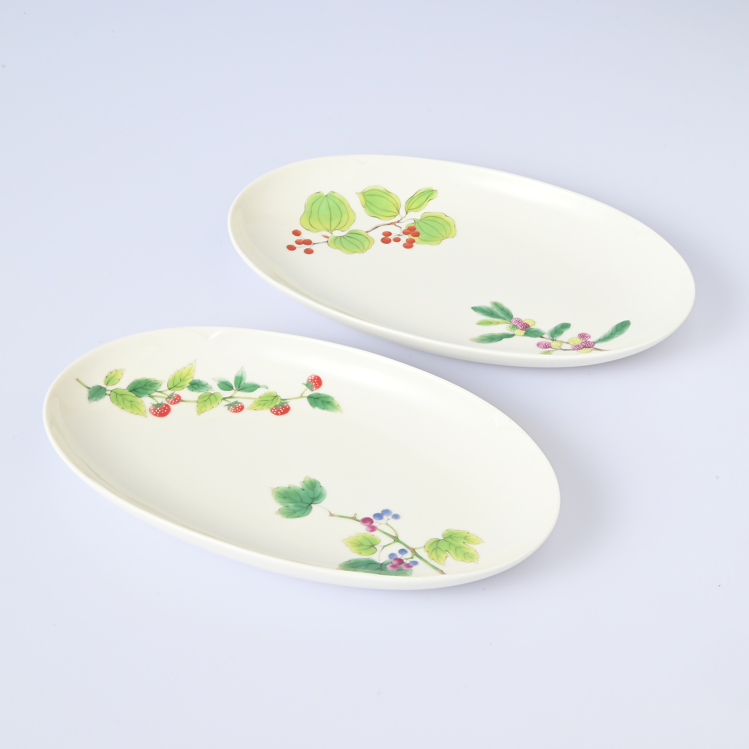 【山だより】ペア楕円皿（長径24.5cm）1