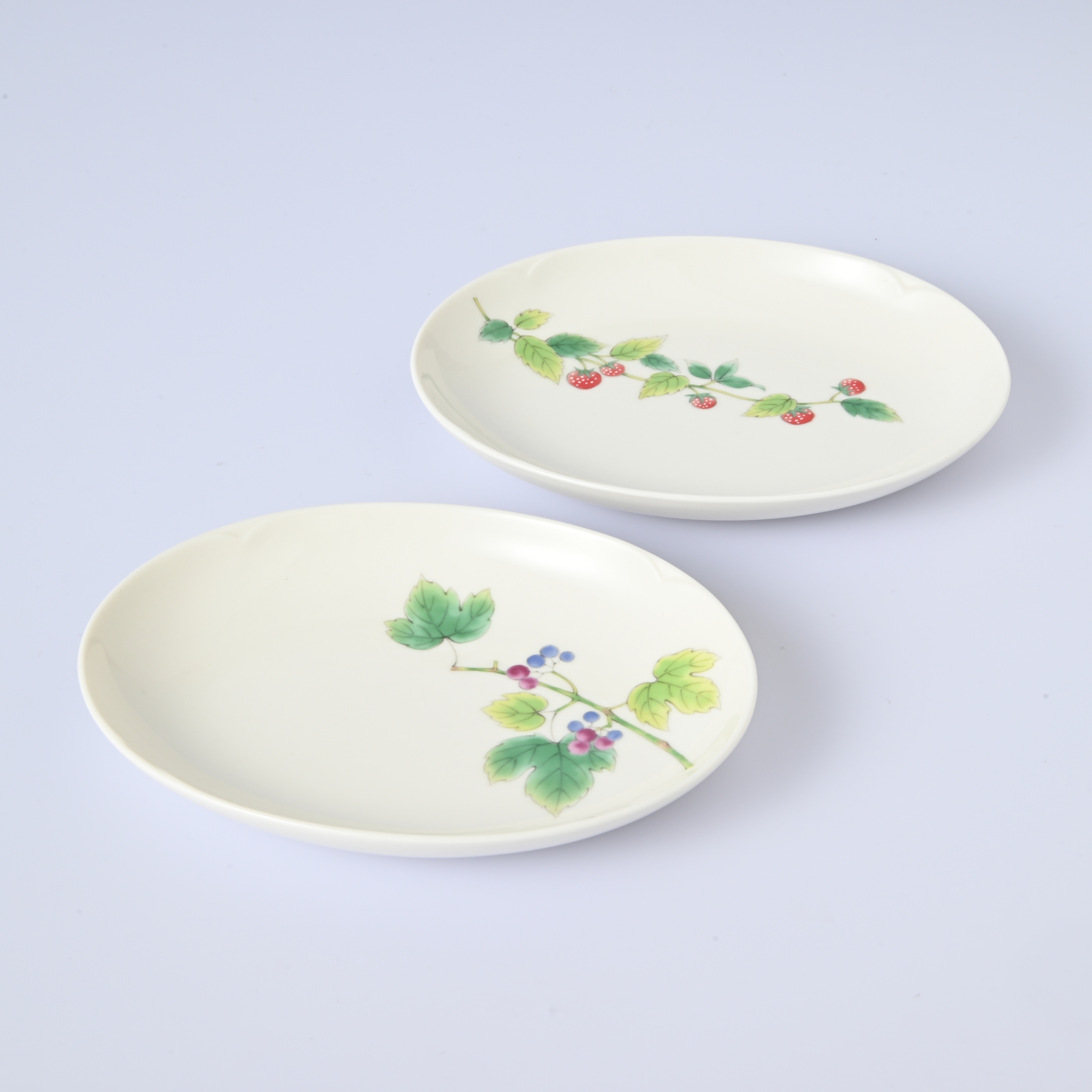 【山だより】ペア楕円小皿（長径17cm）1