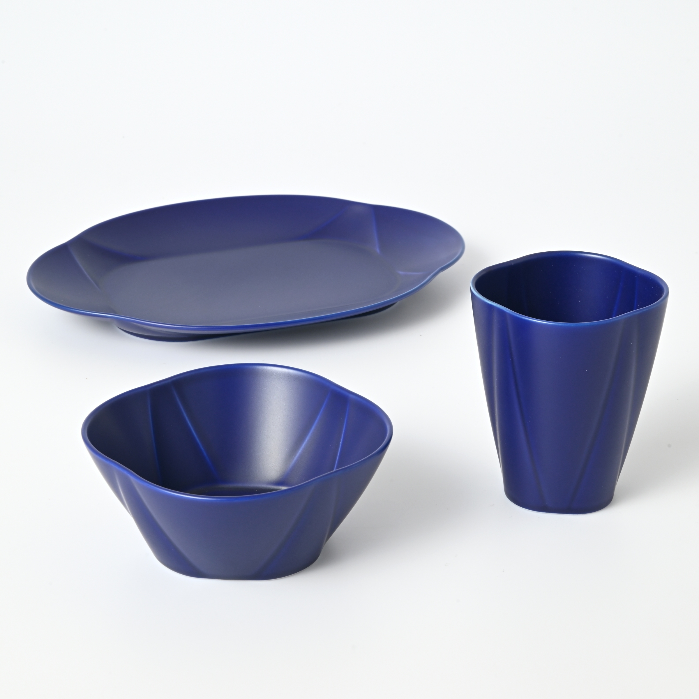 【r45°　ルリ】カップ ボウル オーバルプレート 新生活応援セット*オンラインショップ限定*1