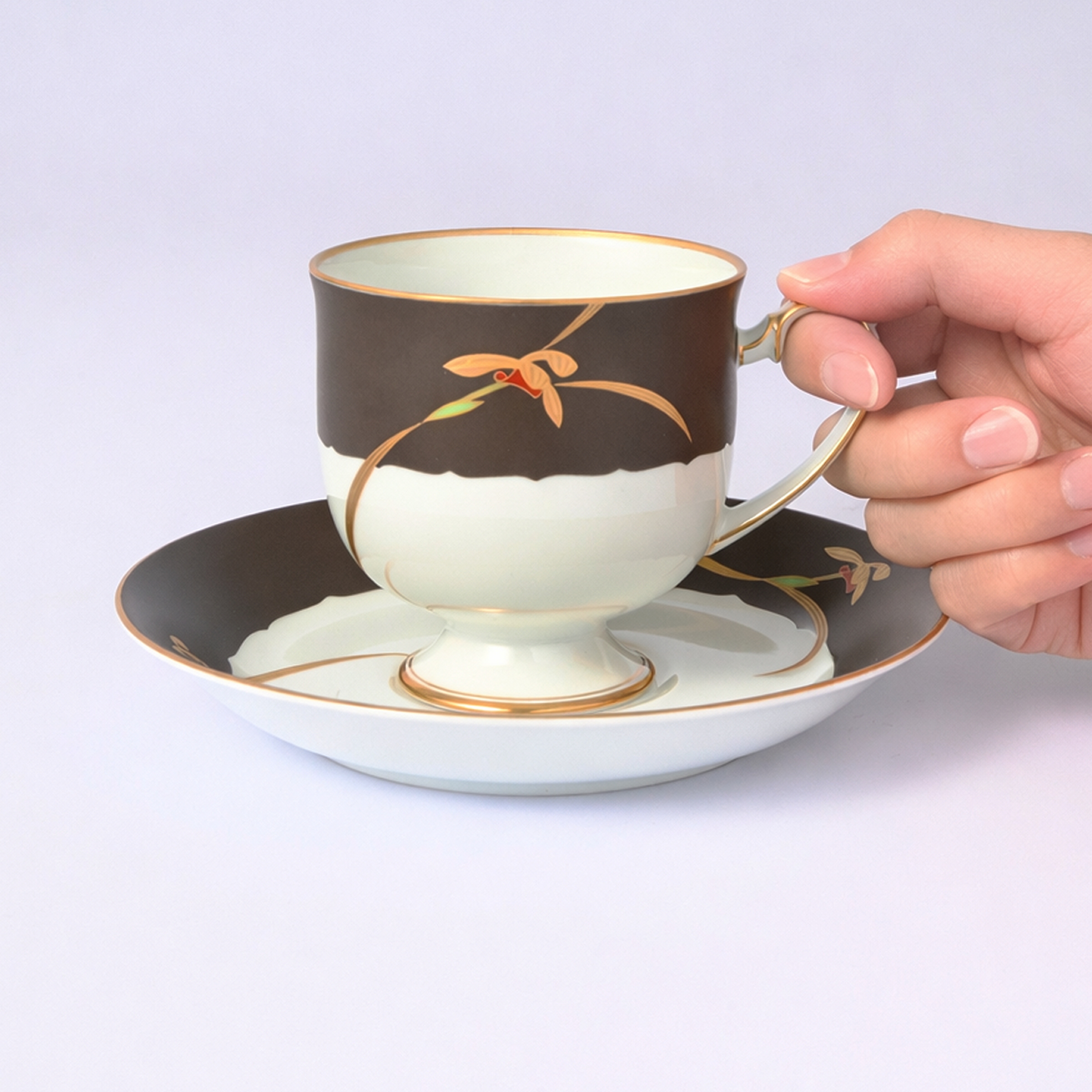 【オーキッドノワール】コーヒーカップ＆ソーサー9