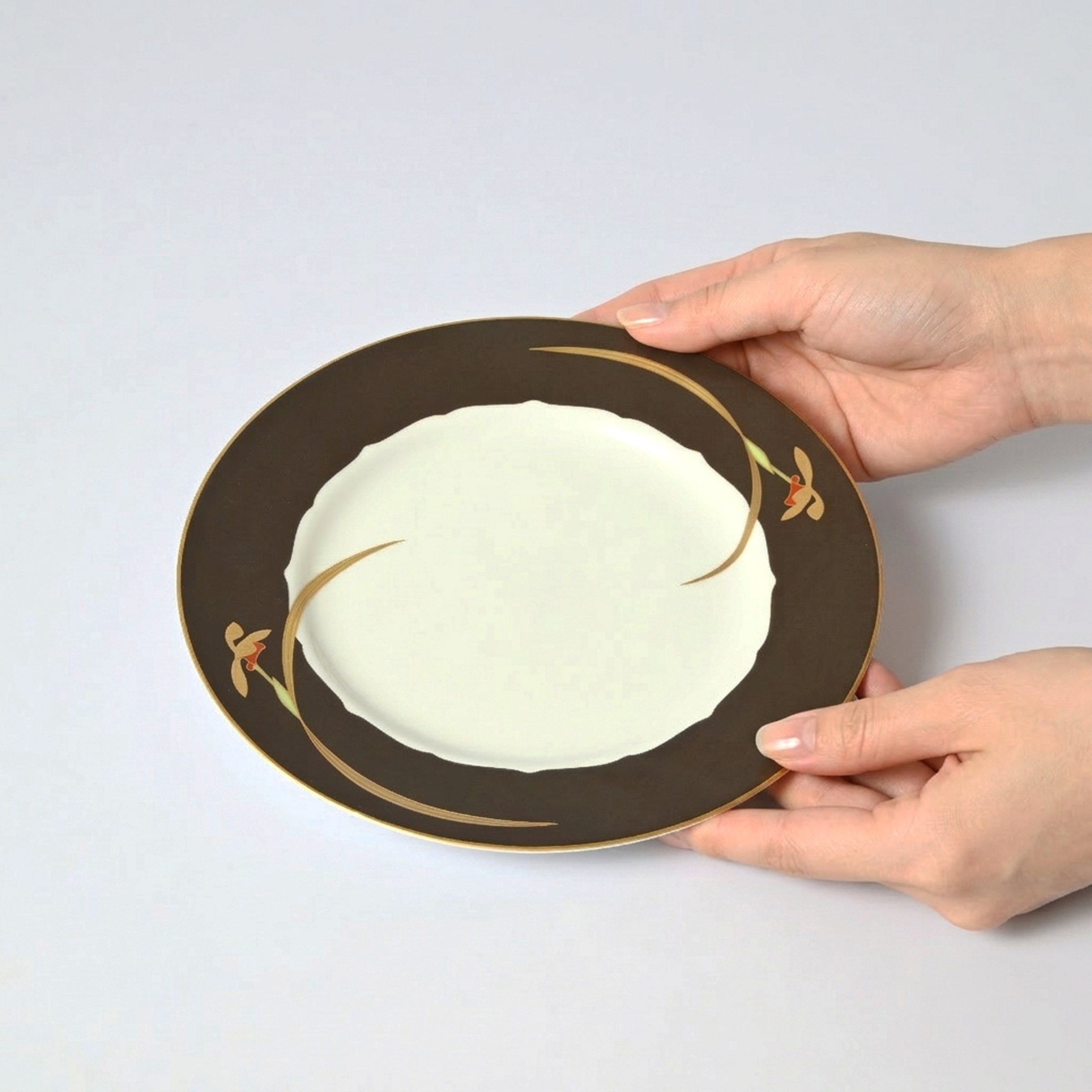 【オーキッドノワール】ケーキ皿（径19.5cm）6