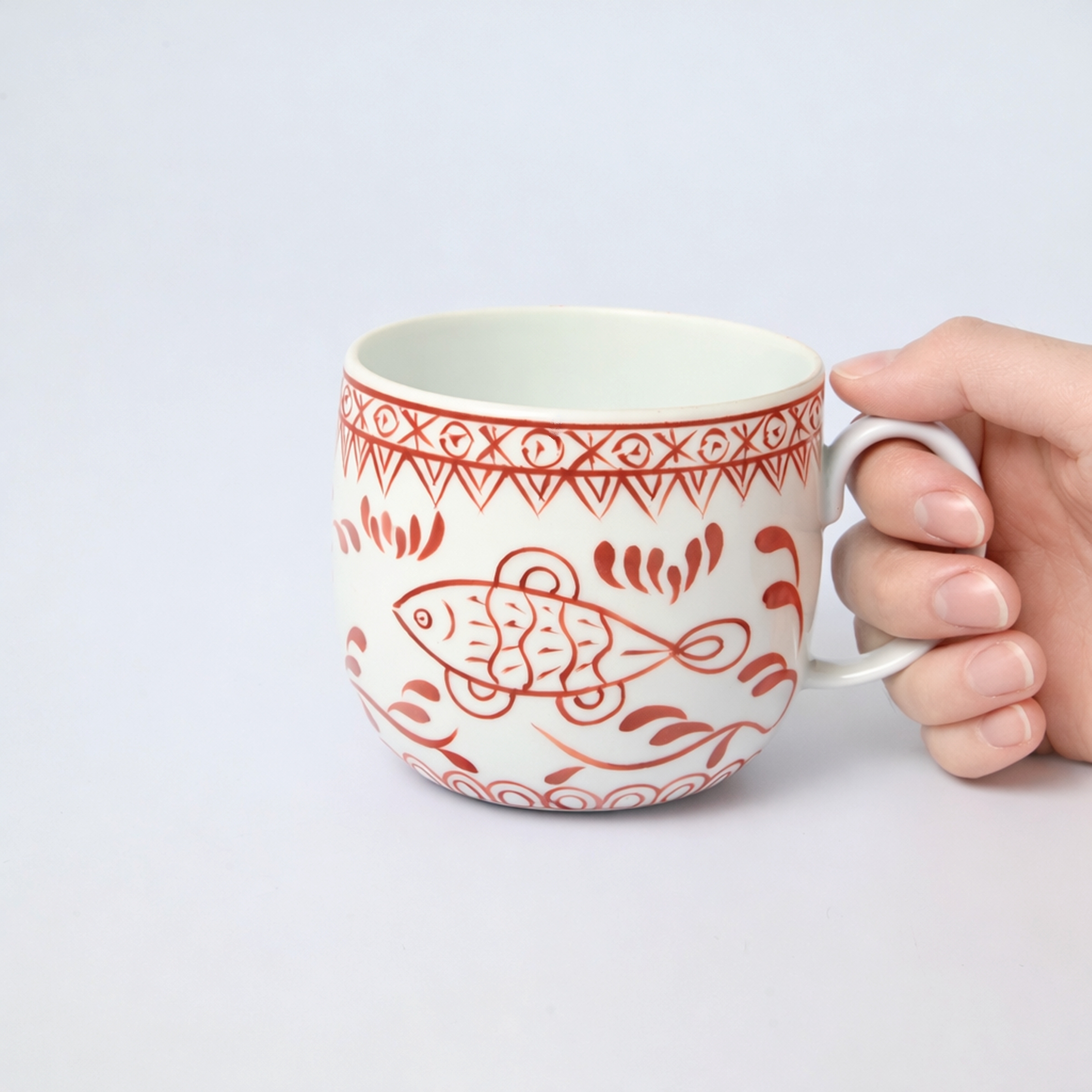 【魚鳥文】マグカップ（口径8cm）*直営店・オンラインショップ限定商品*5