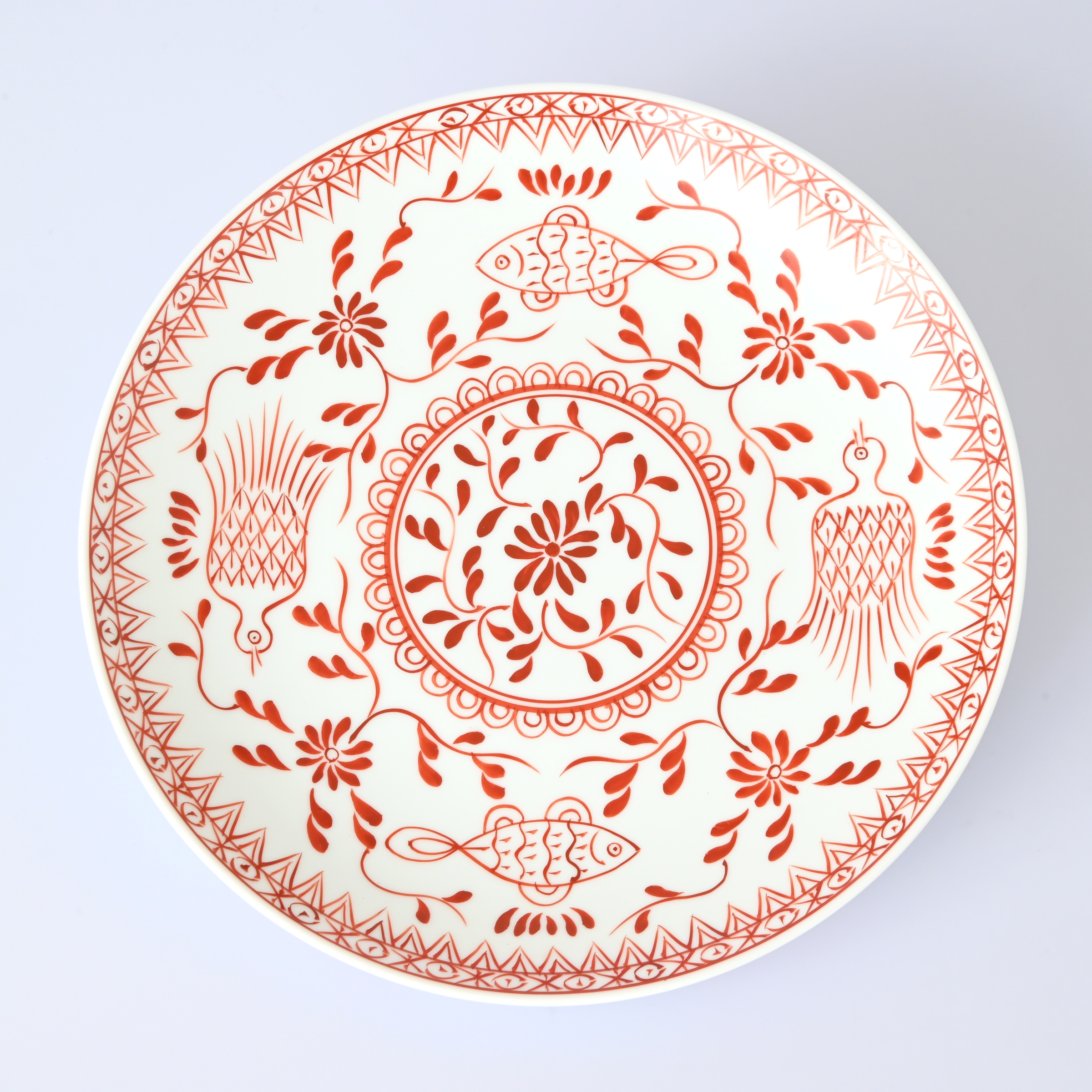 【魚鳥文】盛り皿（径25cm）*直営店・オンラインショップ限定商品*1