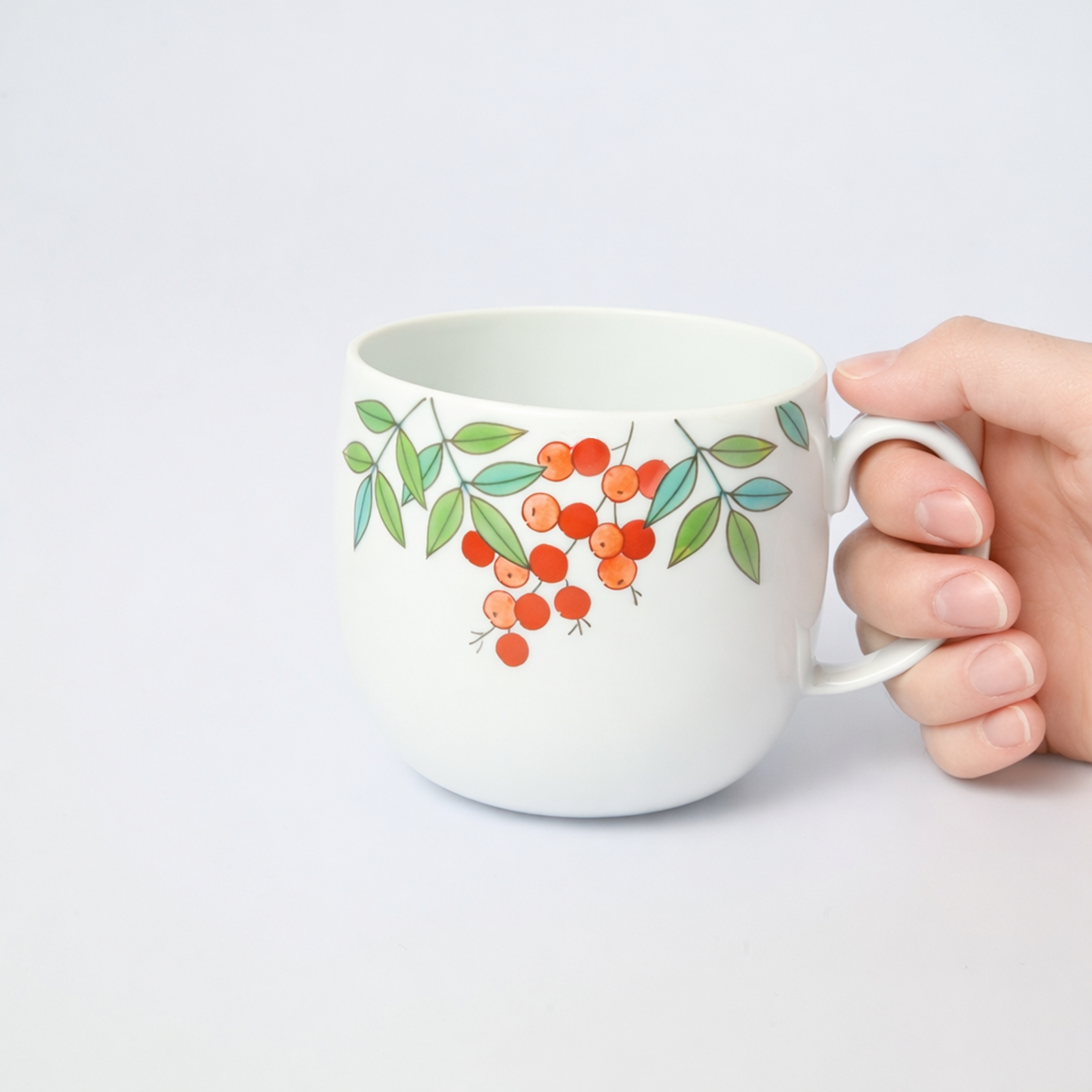 【色絵南天】マグカップ（口径8cm）*直営店・オンラインショップ限定商品*6