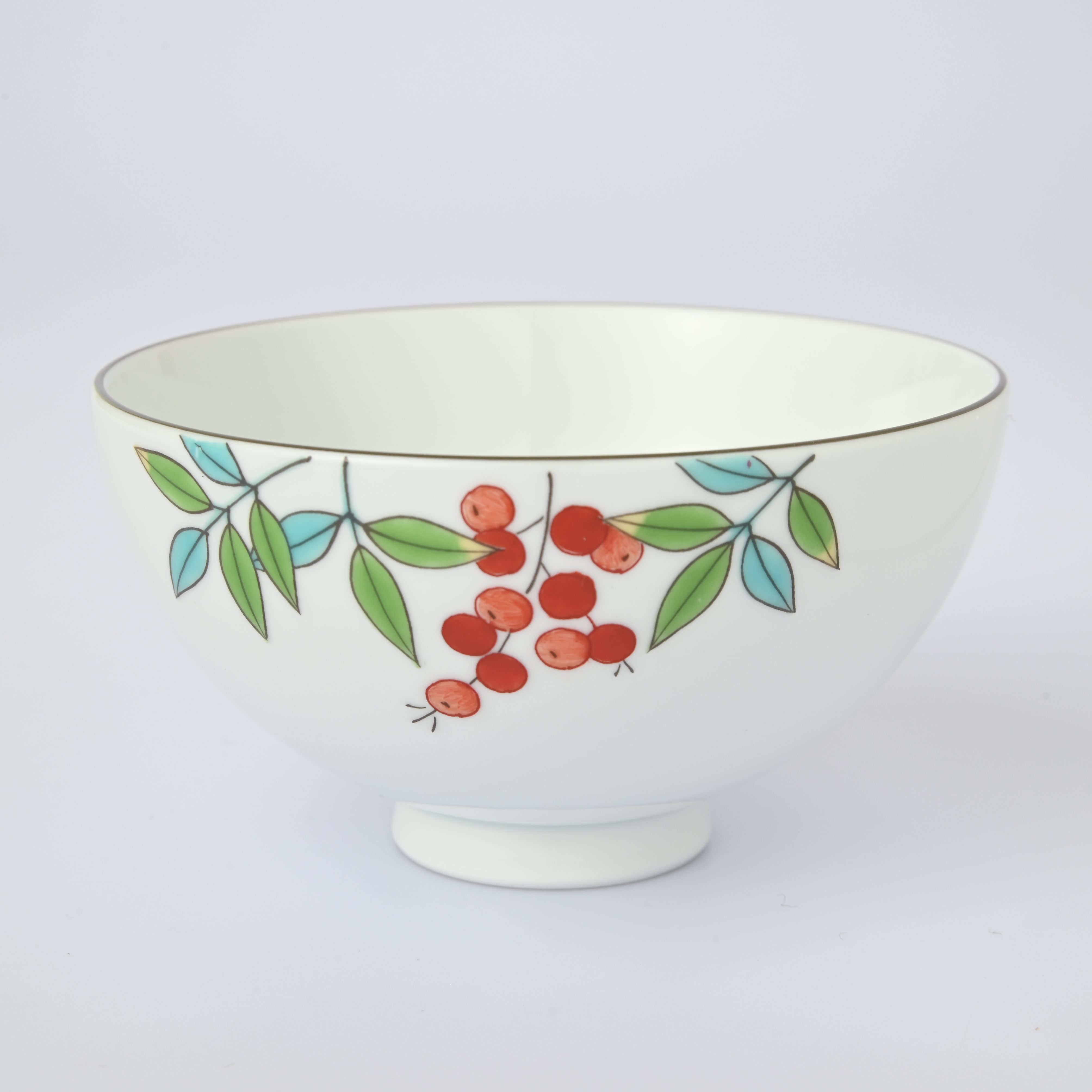 【色絵南天】お茶碗（口径11cm）*直営店・オンラインショップ限定商品*2