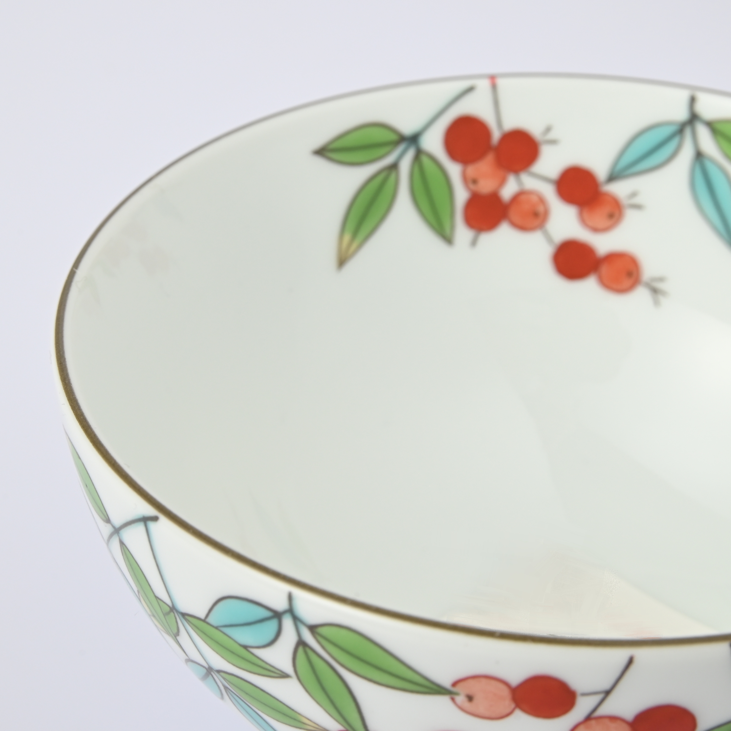 【色絵南天】お茶碗（口径11cm）*直営店・オンラインショップ限定商品*3