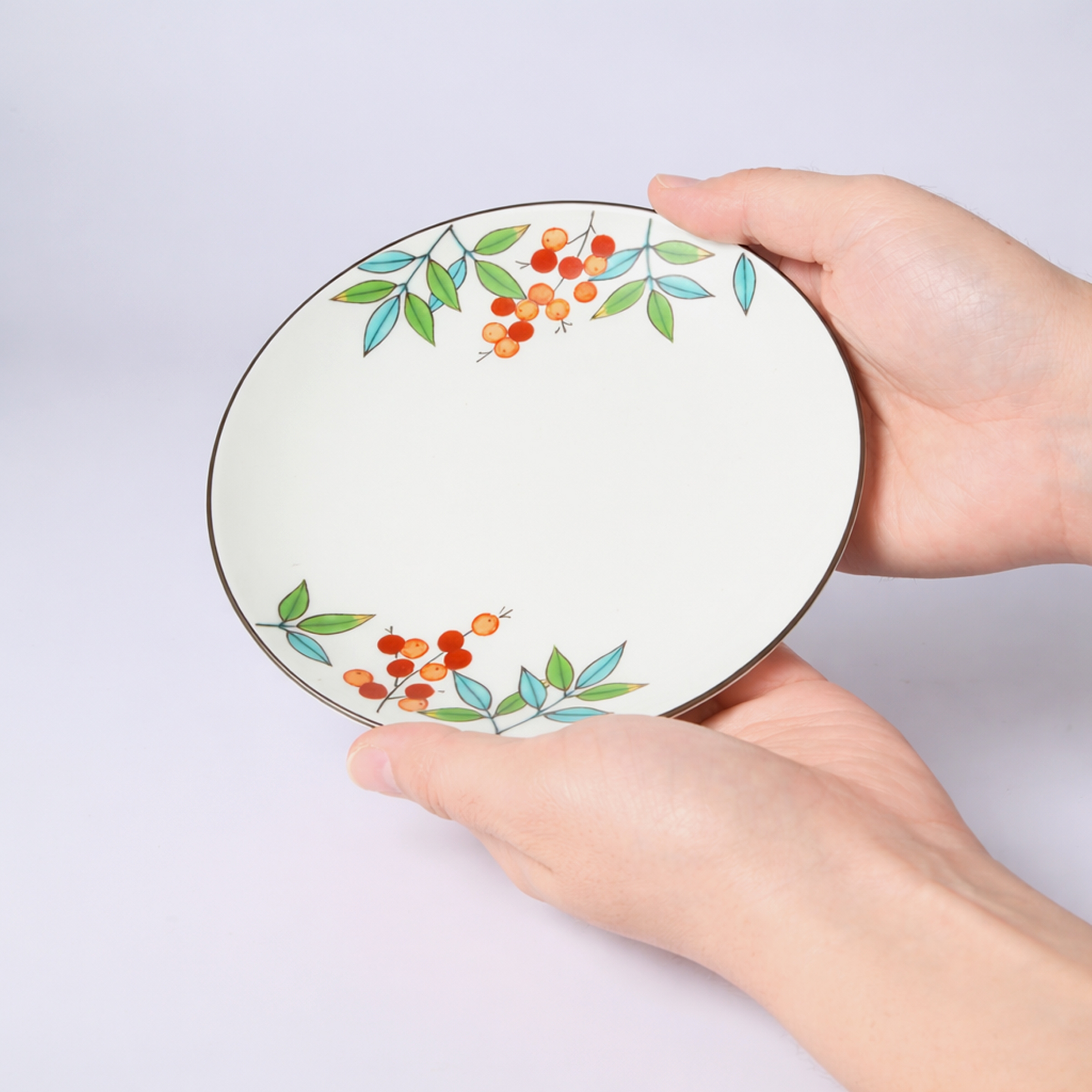 【色絵南天】小皿（径13cm）*直営店・オンラインショップ限定商品*5