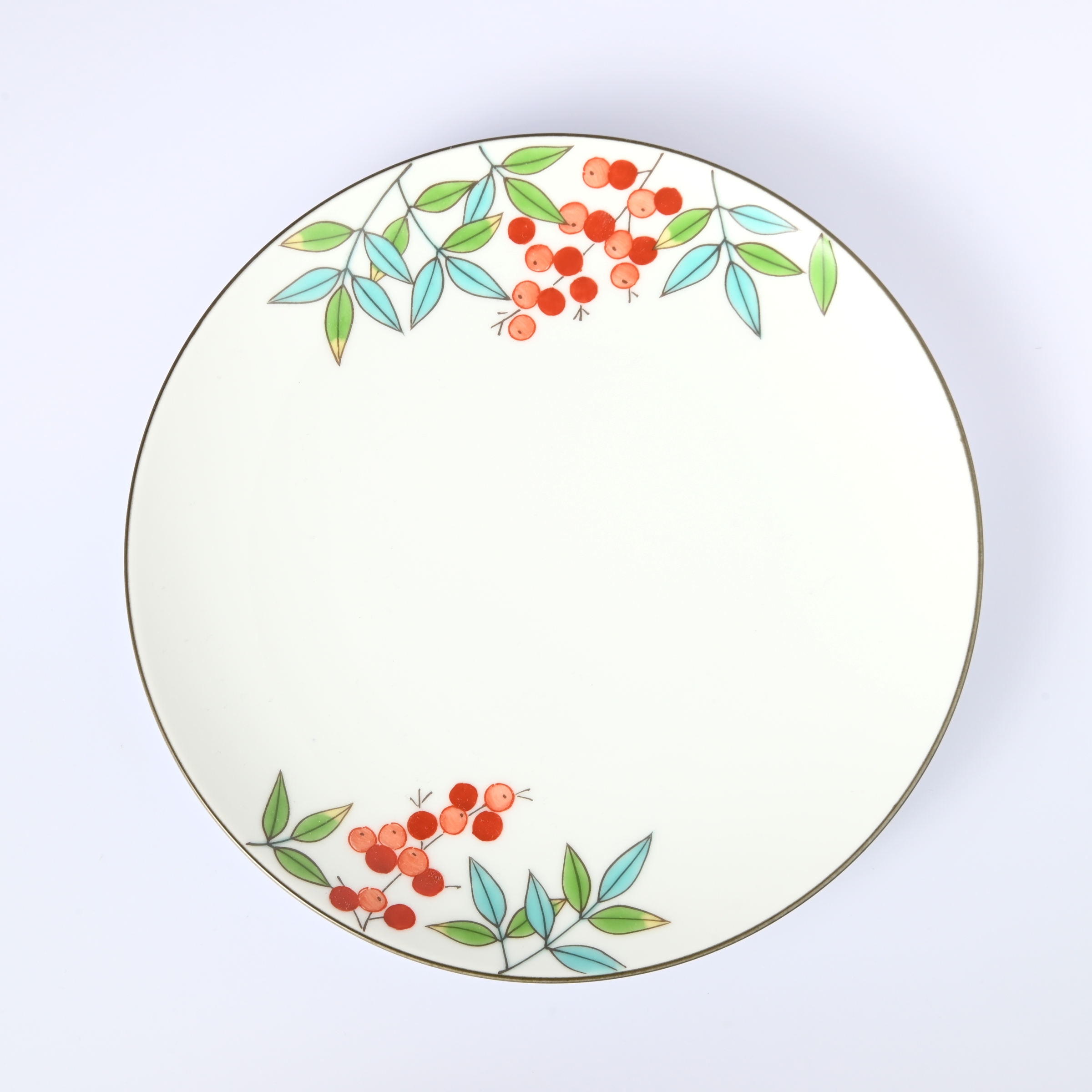 【色絵南天】中皿（径17cm）*直営店・オンラインショップ限定商品*