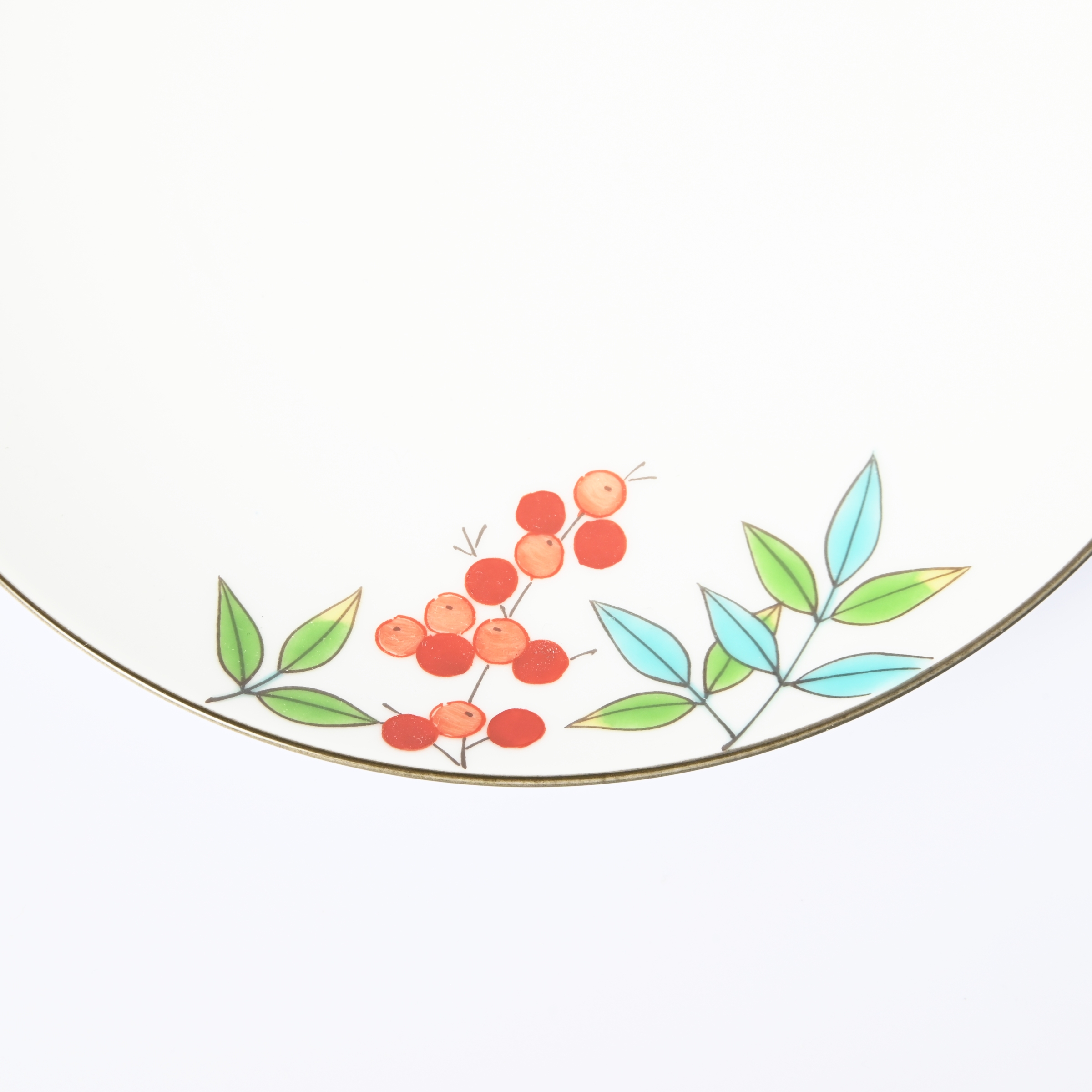 【色絵南天】中皿（径17cm）*直営店・オンラインショップ限定商品*3