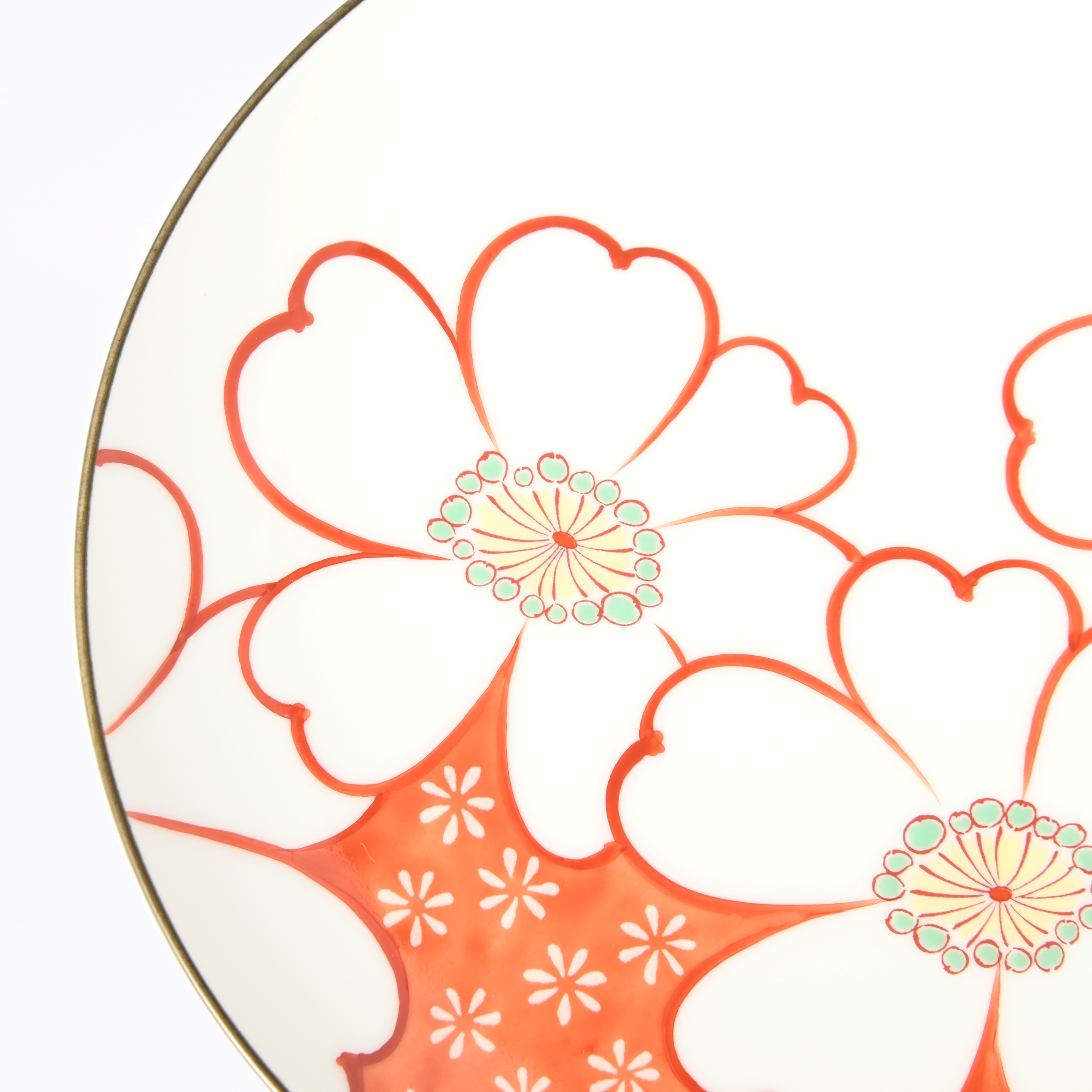 【山茶花】中皿（径17cm）*直営店・オンラインショップ限定商品*2