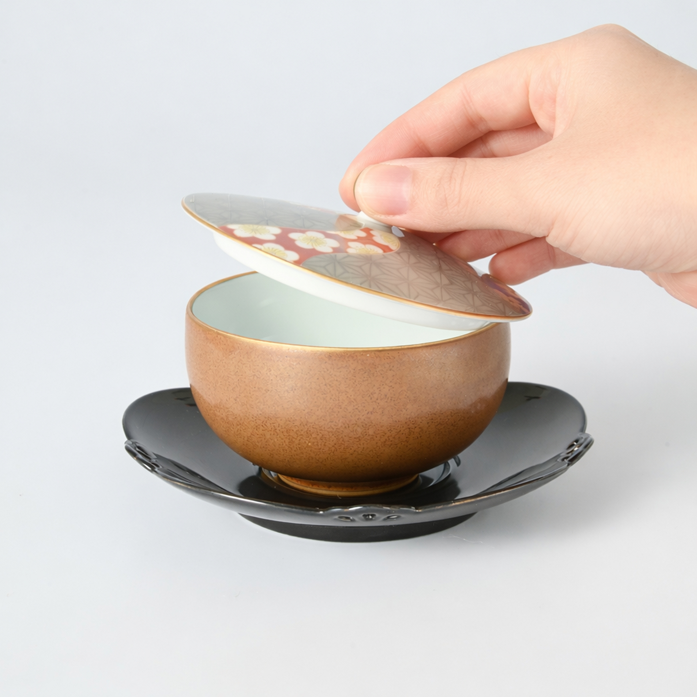 【祥瑞】蓋付湯のみ5客セット5