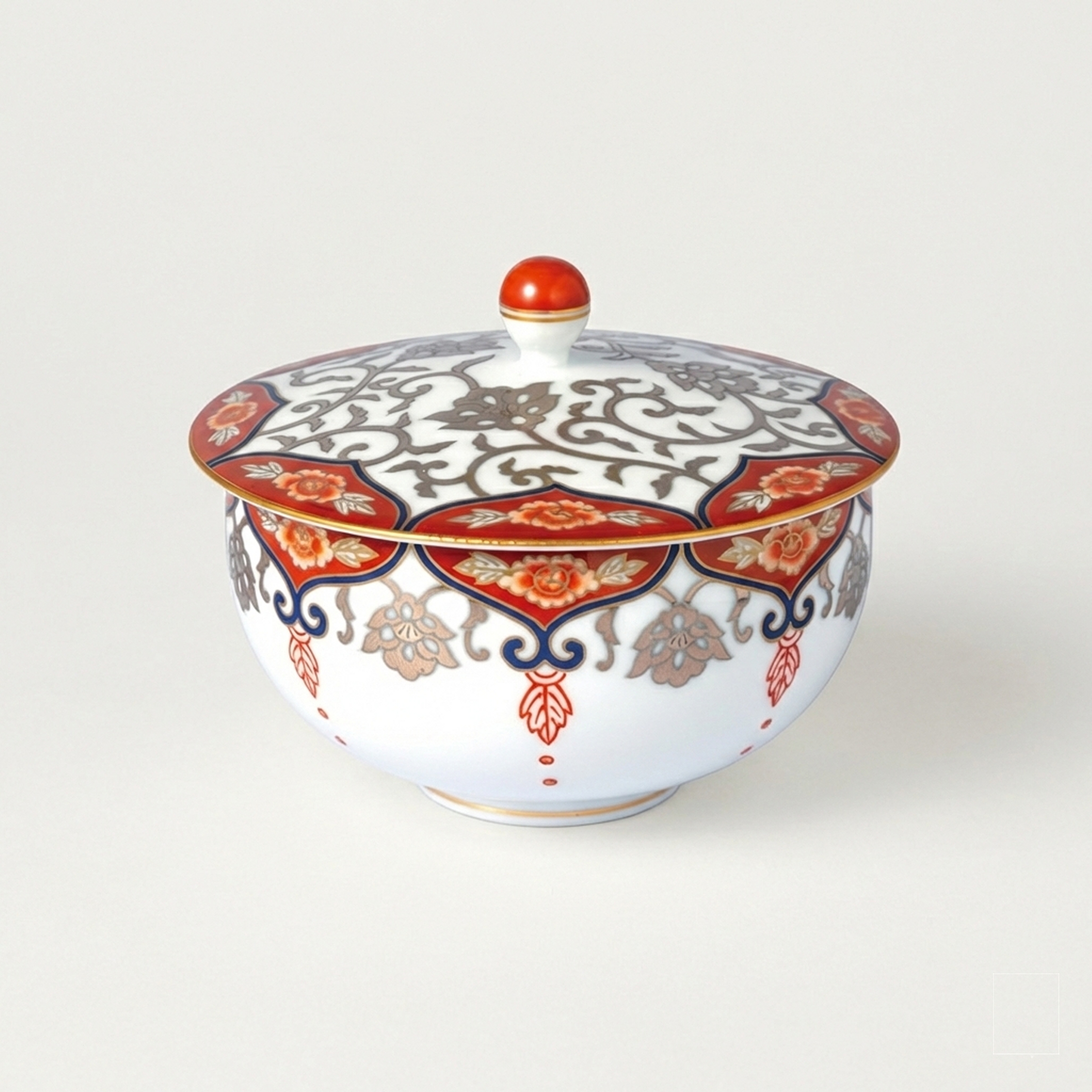 【瓔珞文】蓋付湯のみ5客セット2