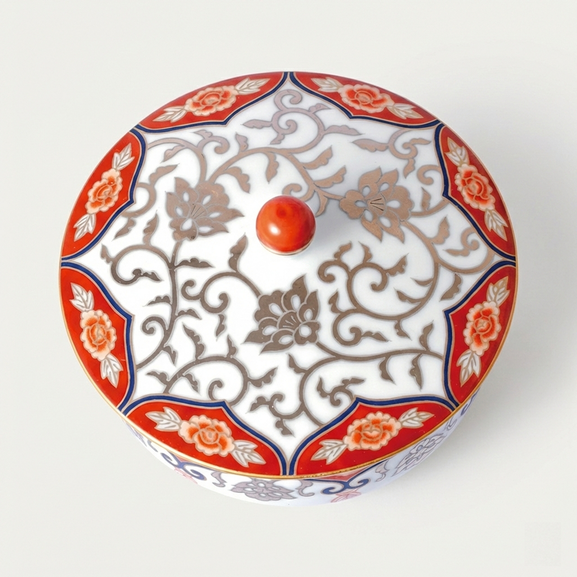 【瓔珞文】蓋付湯のみ5客セット3