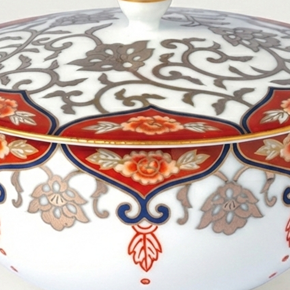 【瓔珞文】蓋付湯のみ5客セット4