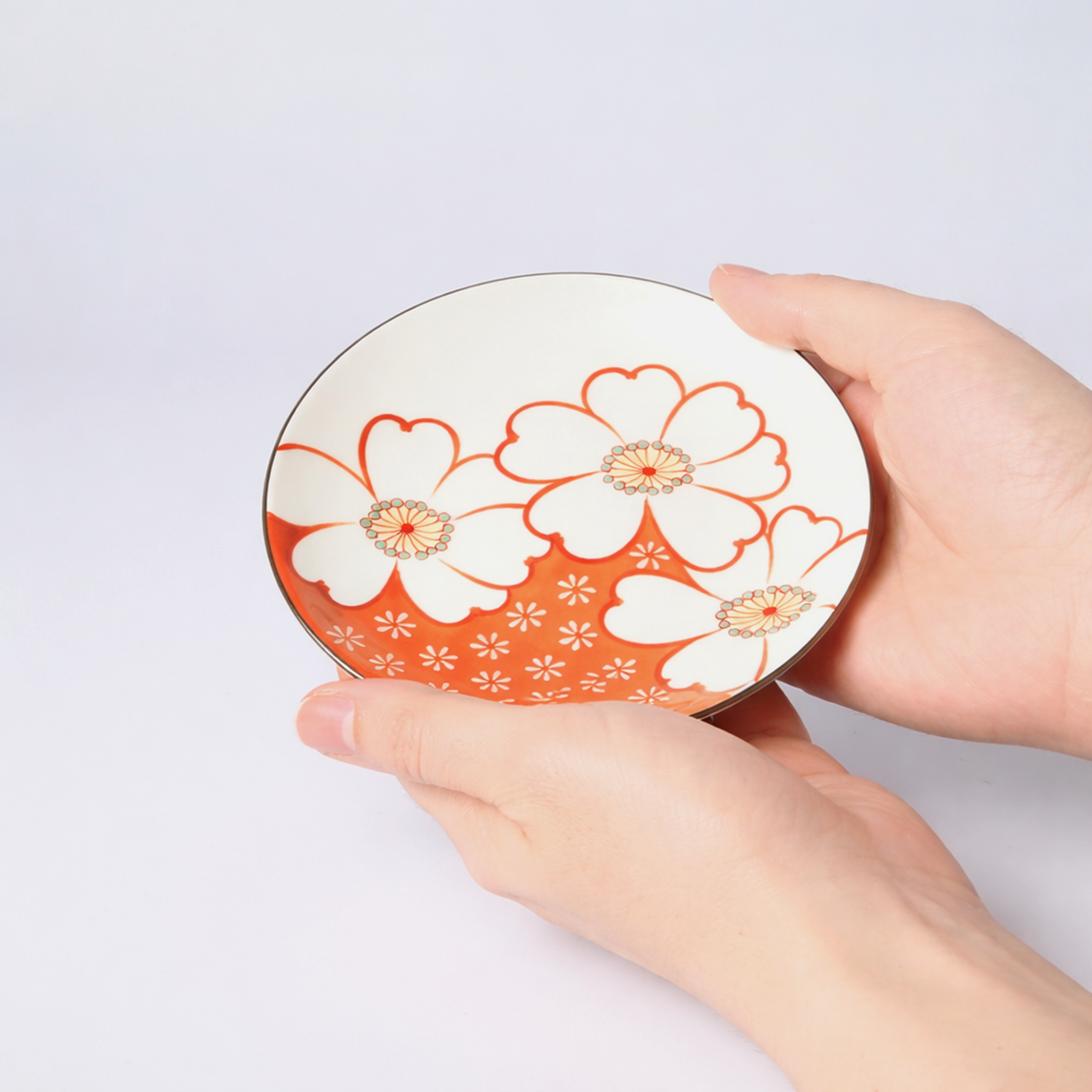 【山茶花】小皿（径13cm）*直営店・オンラインショップ限定商品*4