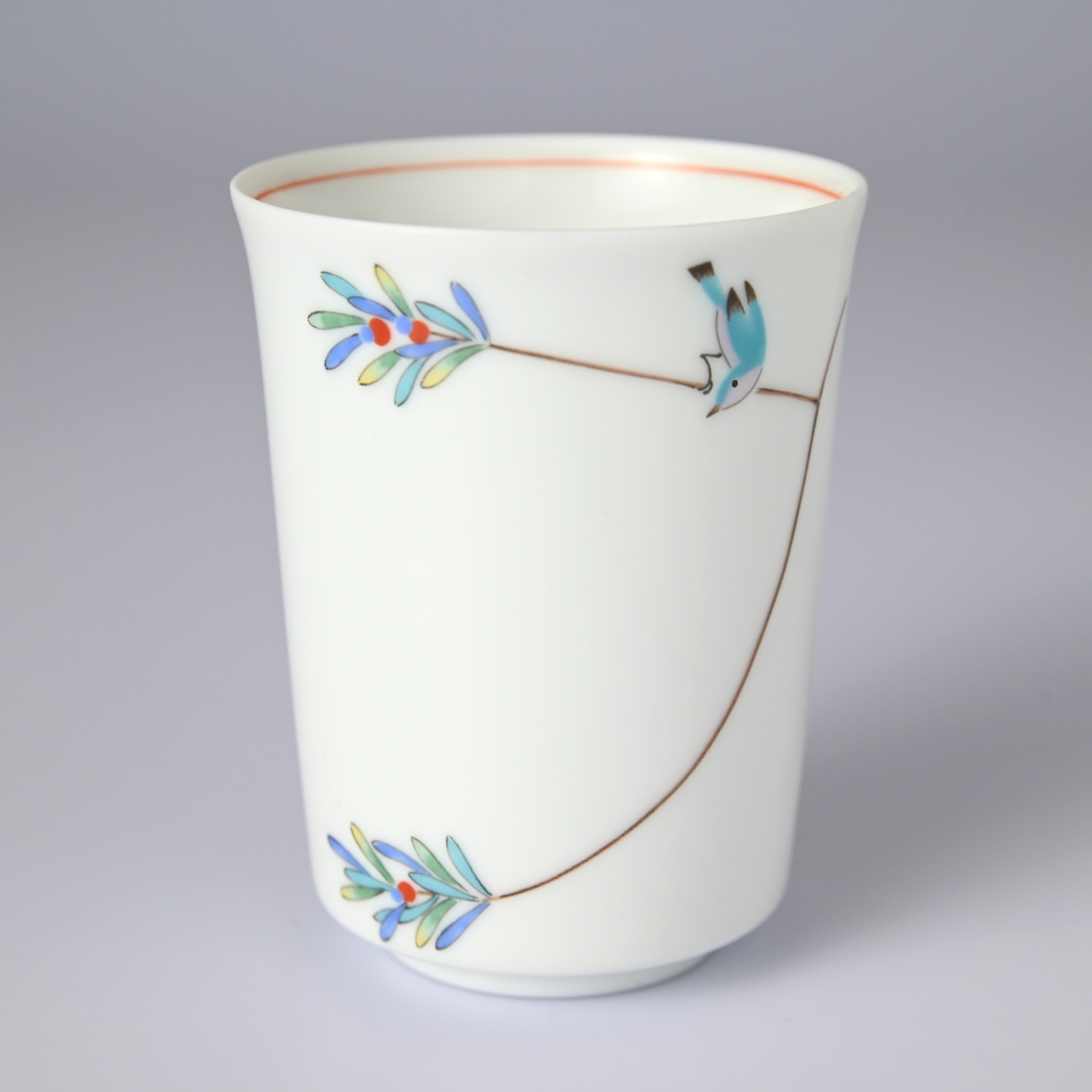 【小鳥の詩　マキ】湯のみ 　箱なし・単品　*有田陶器市特別価格 アウトレット品*