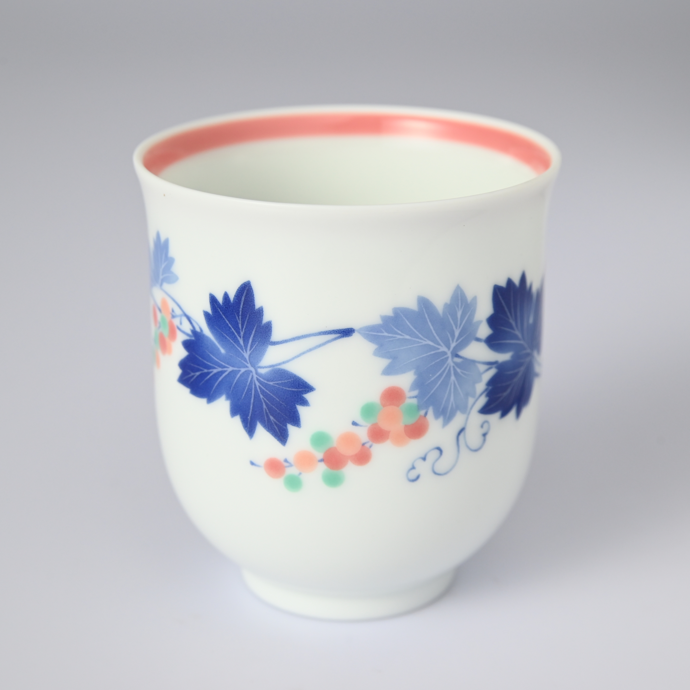 【染ぶどう・マロン】湯のみ 　箱なし・単品　*有田陶器市特別価格 アウトレット品*