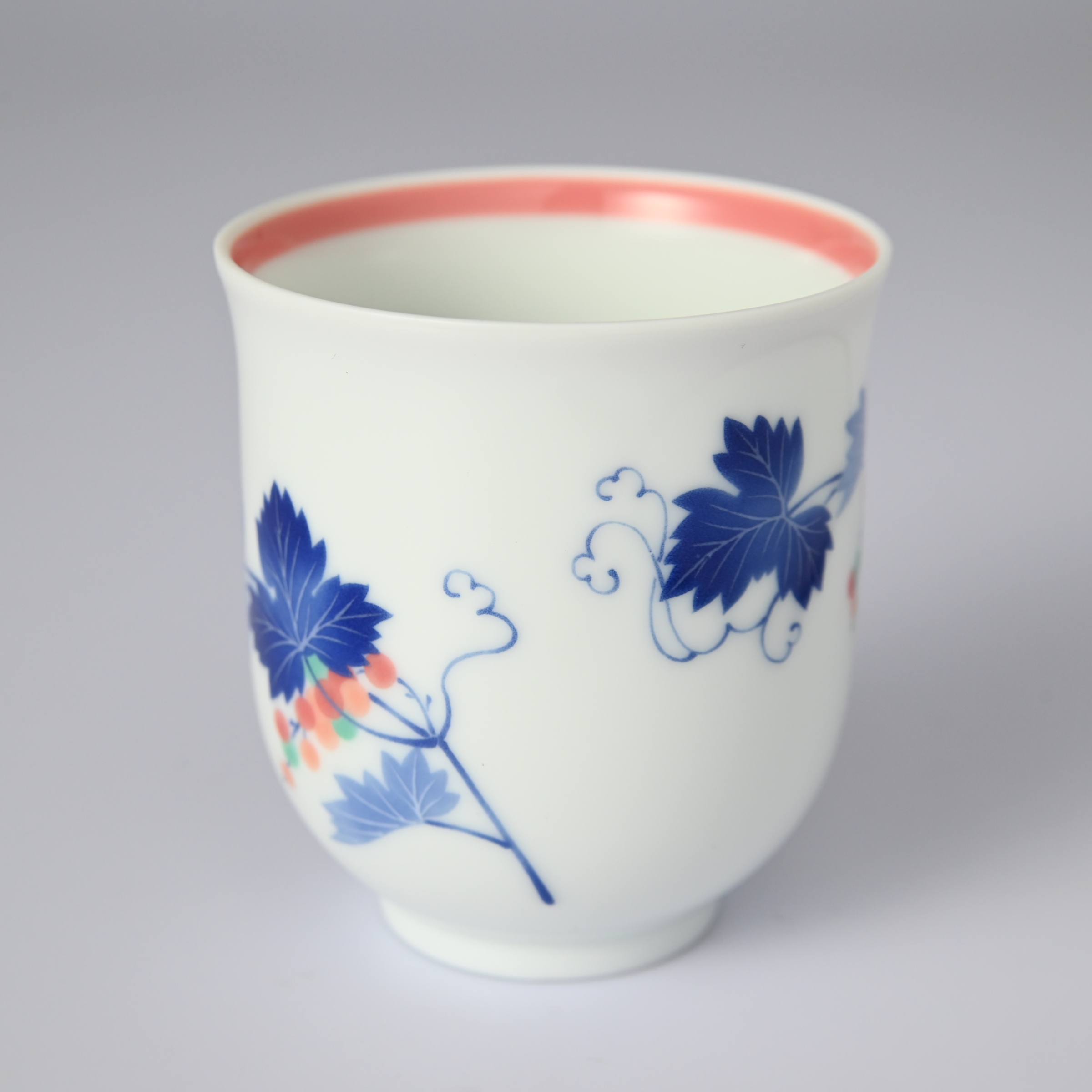 【染ぶどう・マロン】湯のみ 　箱なし・単品　*有田陶器市特別価格 アウトレット品*2