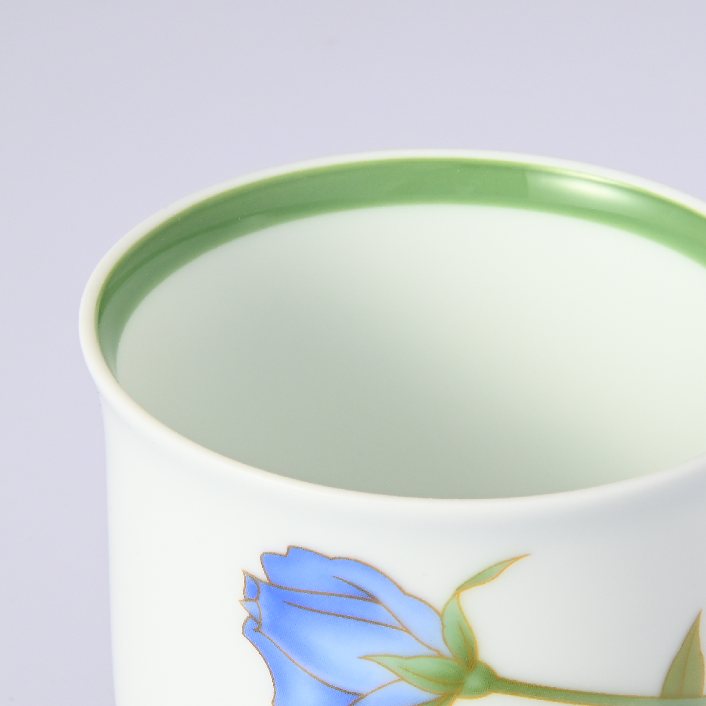 【ノーブルローズ・ブルー】湯のみ 　箱なし・単品　*有田陶器市特別価格 アウトレット品*3