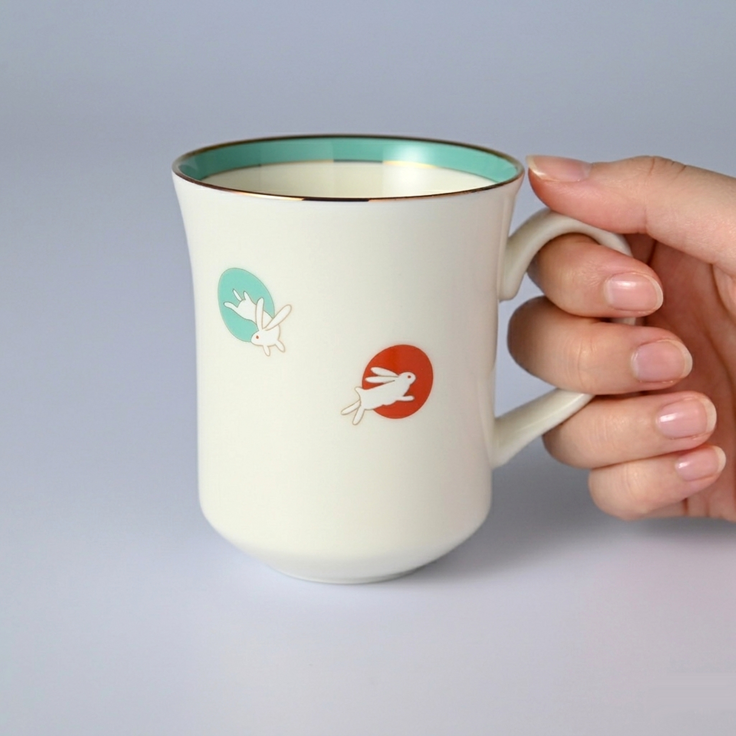 【月うさぎ】マグカップ 　箱なし・単品　*有田陶器市特別価格 アウトレット品*4