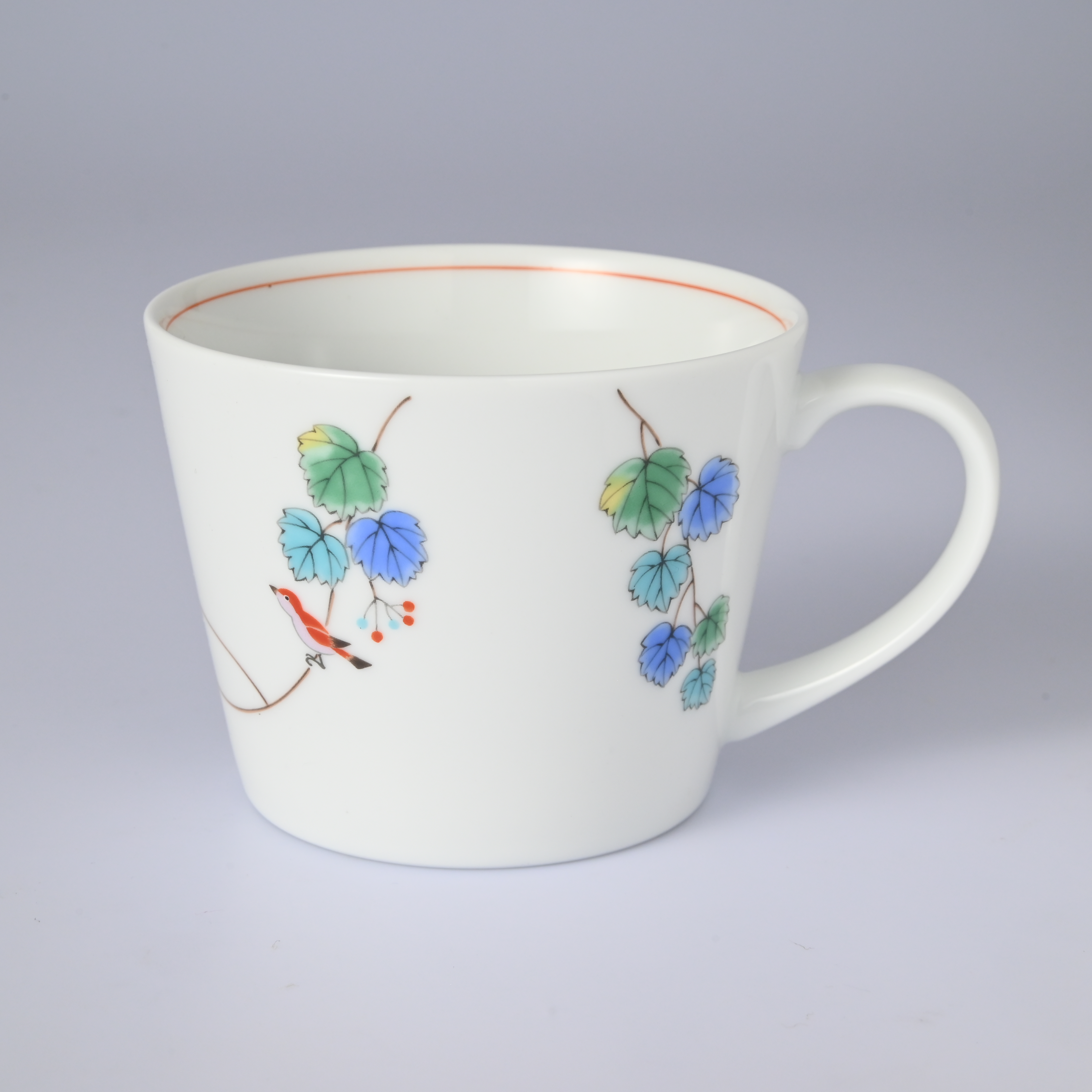 【小鳥の詩・ツタ】マグカップ 　箱なし・単品　*有田陶器市特別価格 アウトレット品*