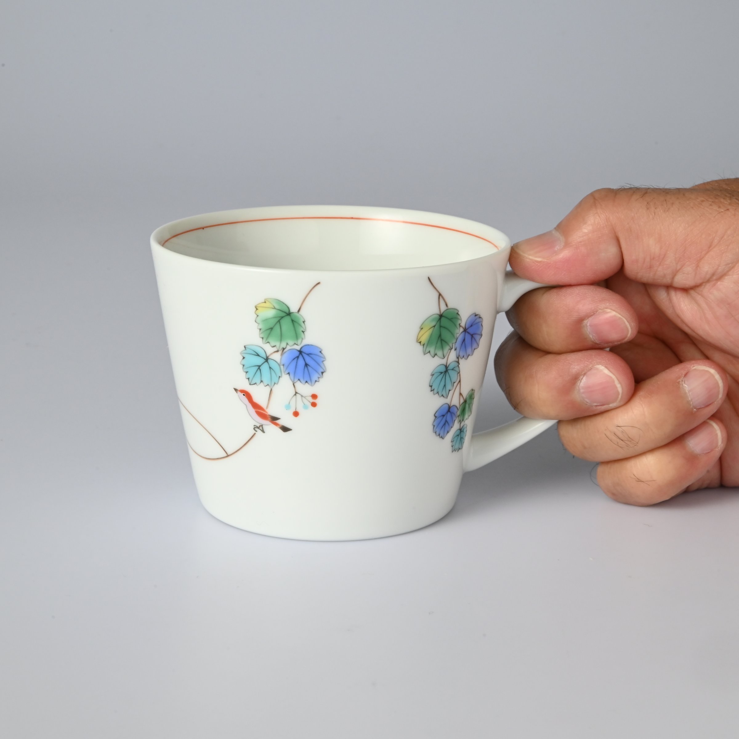 【小鳥の詩・ツタ】マグカップ 　箱なし・単品　*有田陶器市特別価格 アウトレット品*5