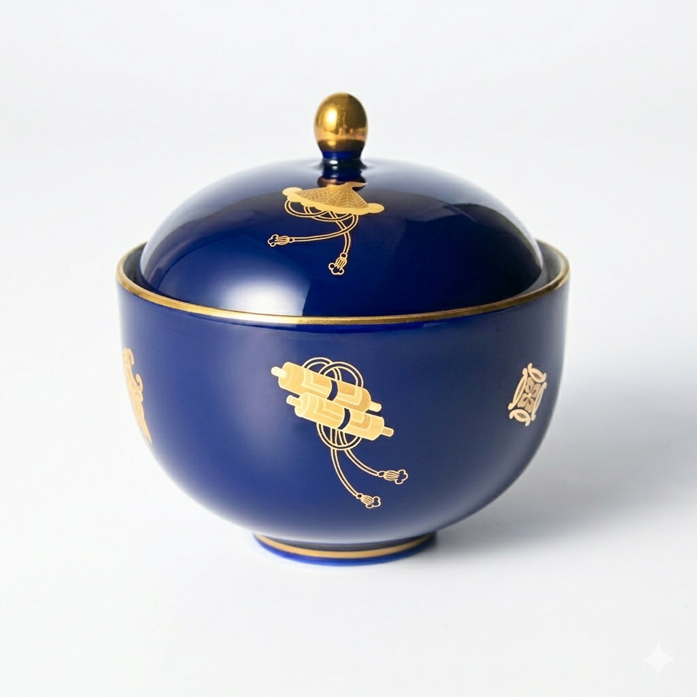 【ルリ宝づくし】キャンディーポット（蓋物） 　箱なし・単品　*有田陶器市特別価格 アウトレット品*2