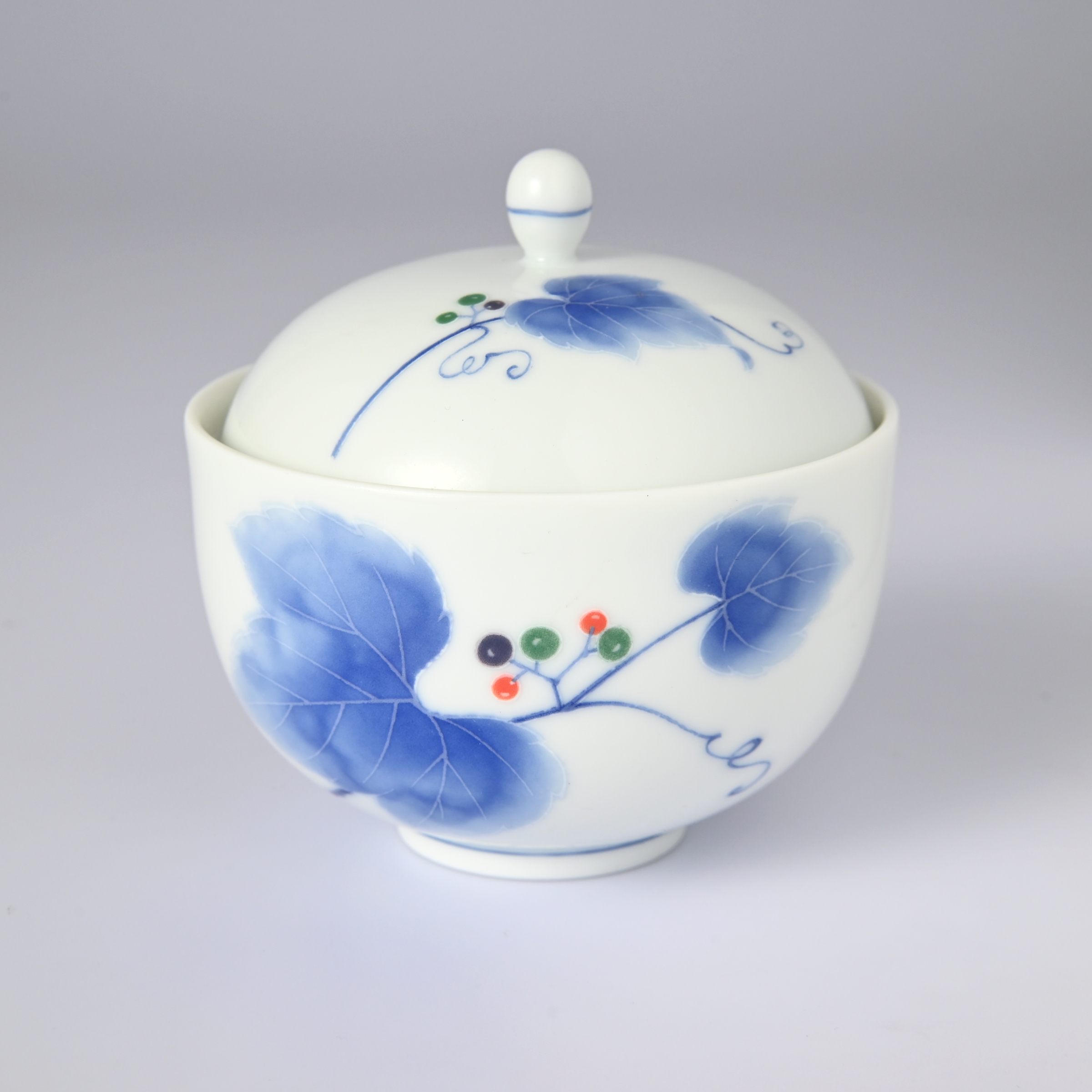 【野ぶどう】キャンディーポット（蓋物）箱なし・単品　*有田陶器市特別価格 アウトレット品*