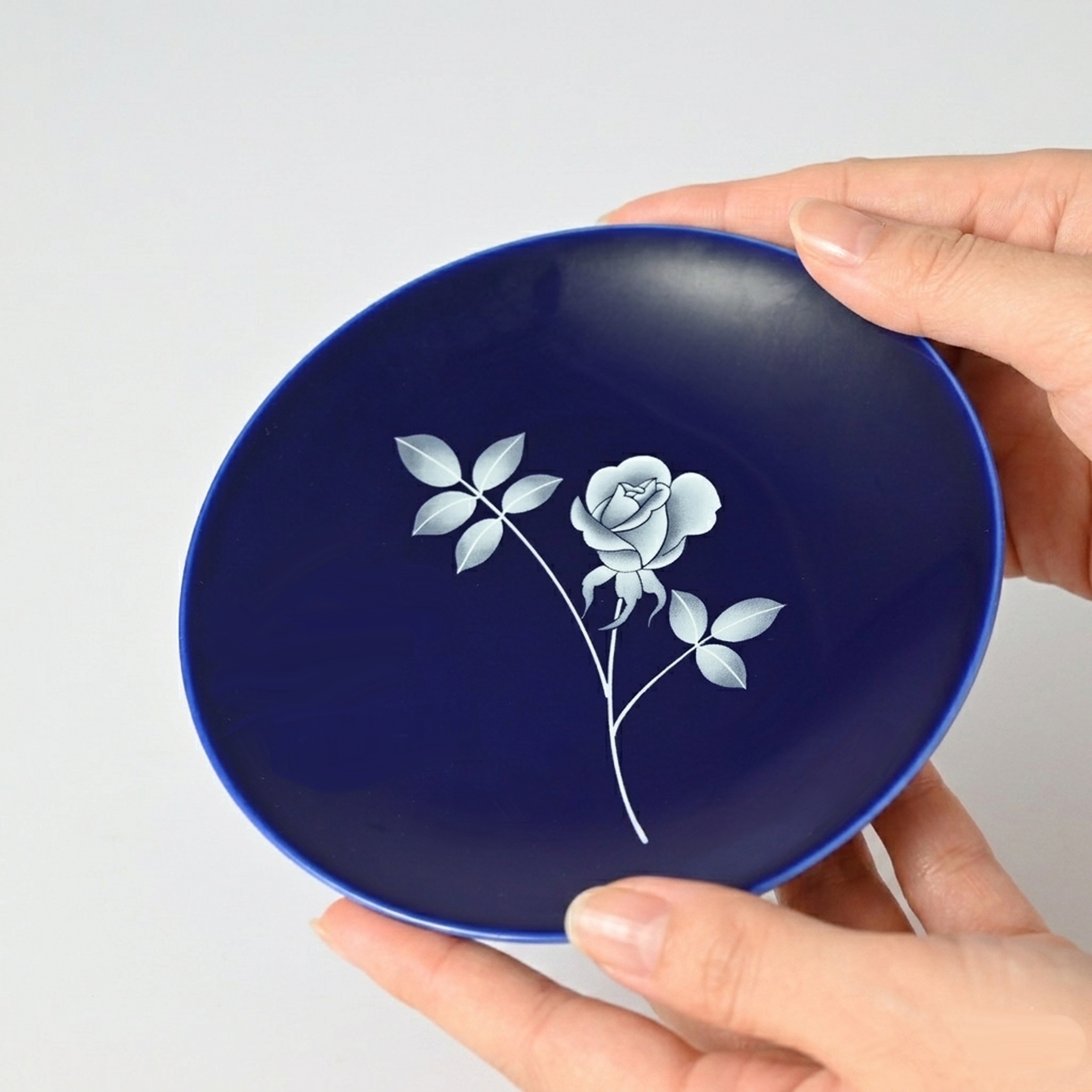 【バラ・白】小皿（13cm ）　箱なし・単品　*有田陶器市特別価格 アウトレット品*3