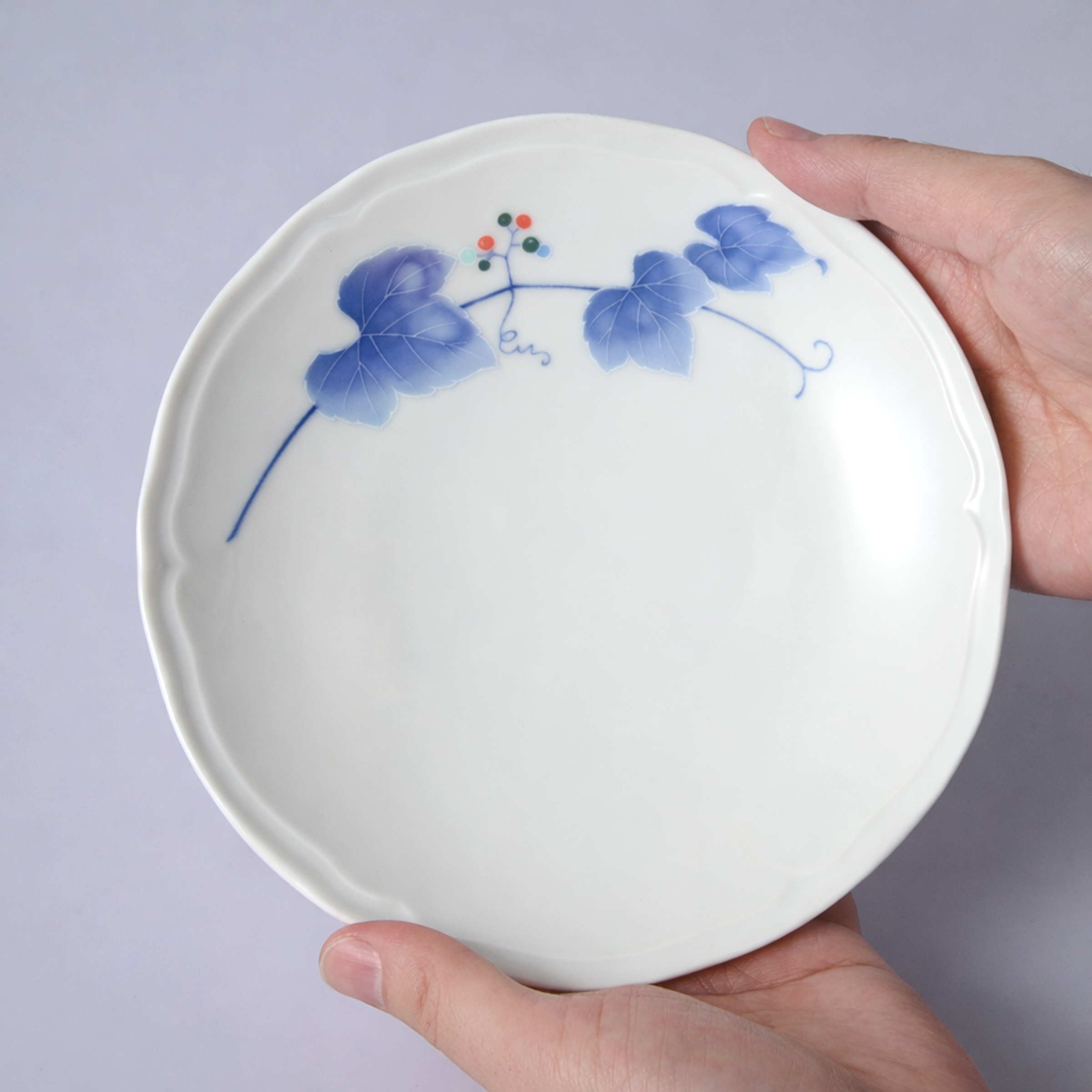 【野ぶどう】16cm中皿プレート　箱なし・単品　*有田陶器市特別価格 アウトレット品*3