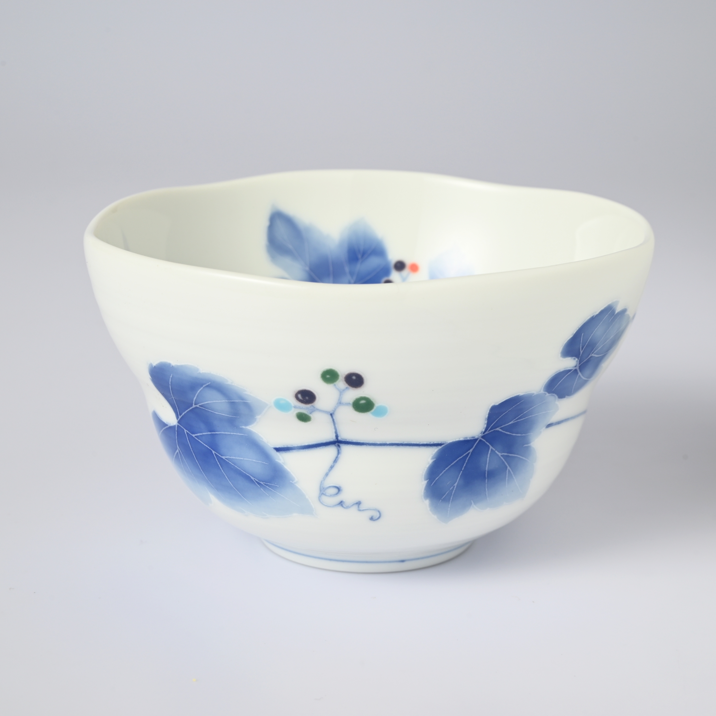 【野ぶどう】どんぶり（径13.5cm）　箱なし・単品　*有田陶器市特別価格 アウトレット品*