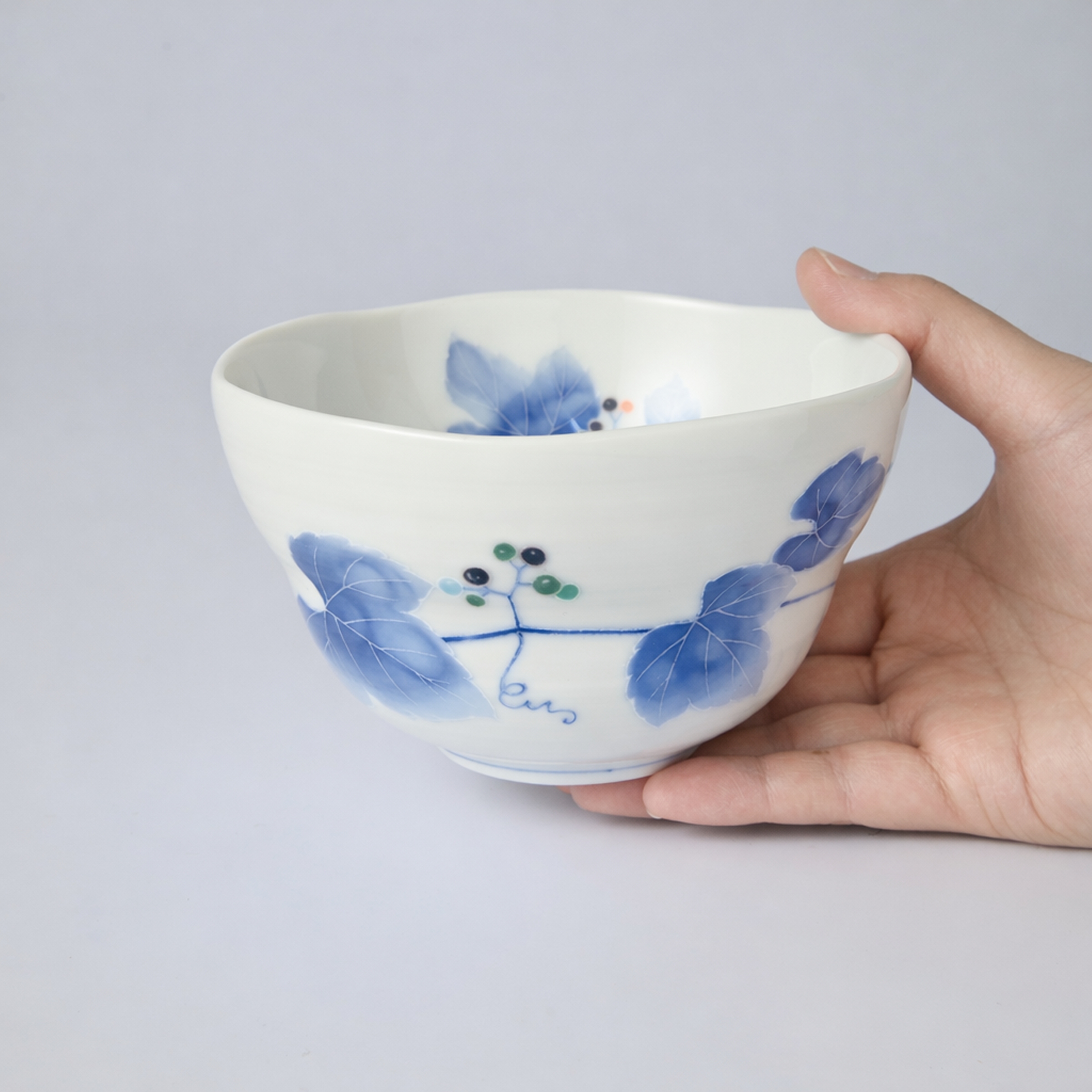 【野ぶどう】どんぶり（径13.5cm）　箱なし・単品　*有田陶器市特別価格 アウトレット品*4