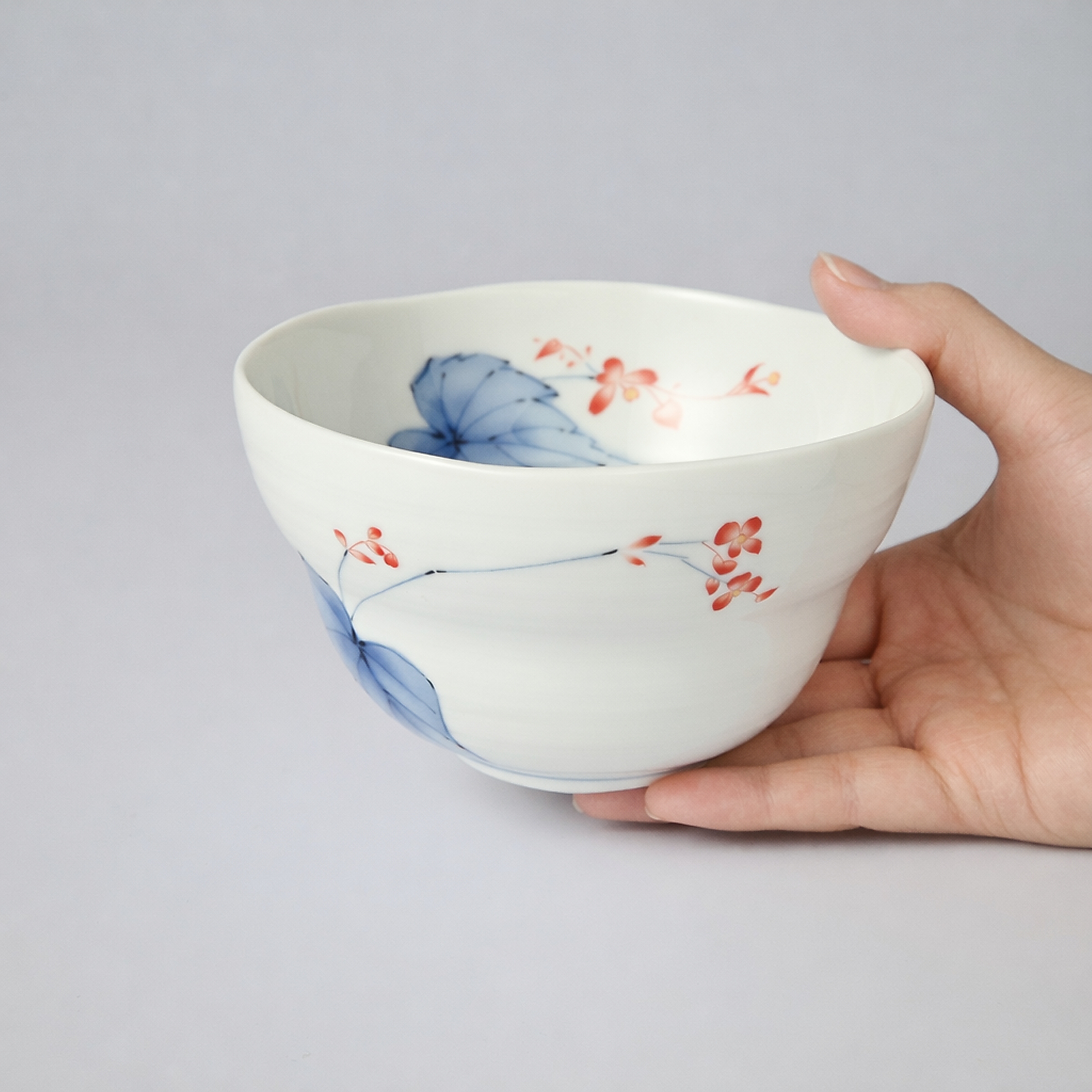 【相思花】どんぶり（径13.5cm）　箱なし・単品　*有田陶器市特別価格 アウトレット品*4