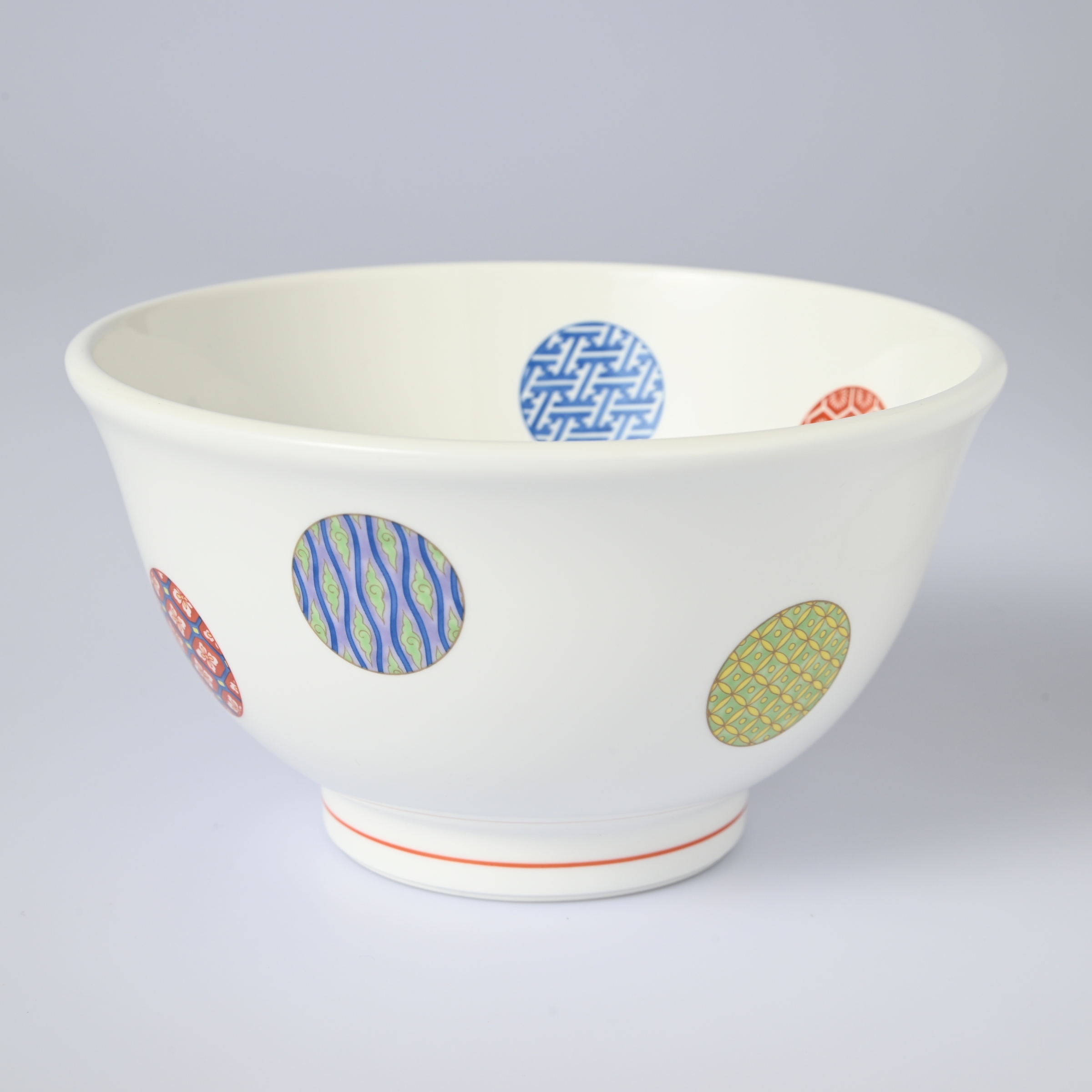 【色絵丸紋】どんぶり（径14.5cm）　箱なし・単品　*有田陶器市特別価格 アウトレット品*1