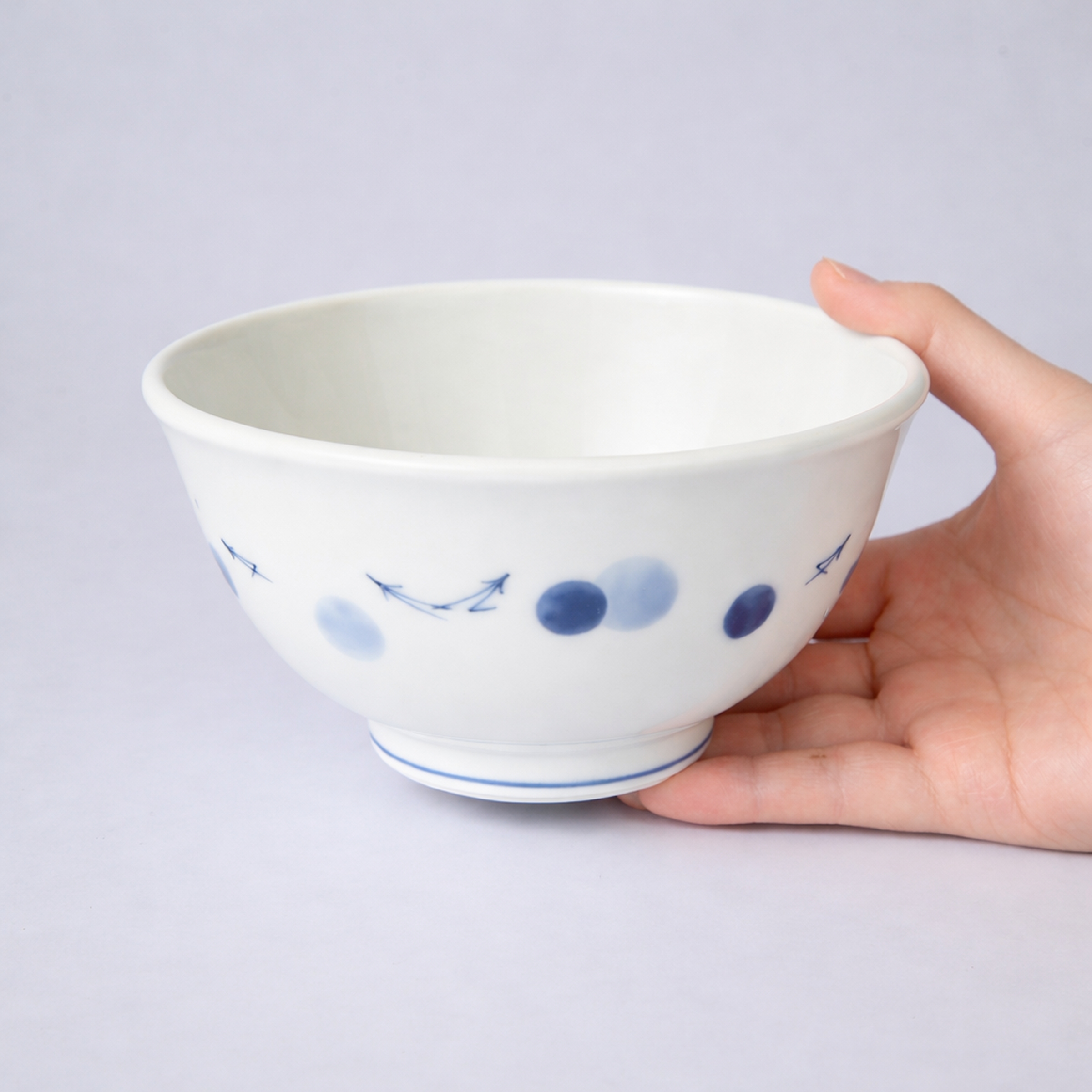 【染付波兎紋】どんぶり（径14.5cm）　箱なし・単品　*有田陶器市特別価格 アウトレット品*5