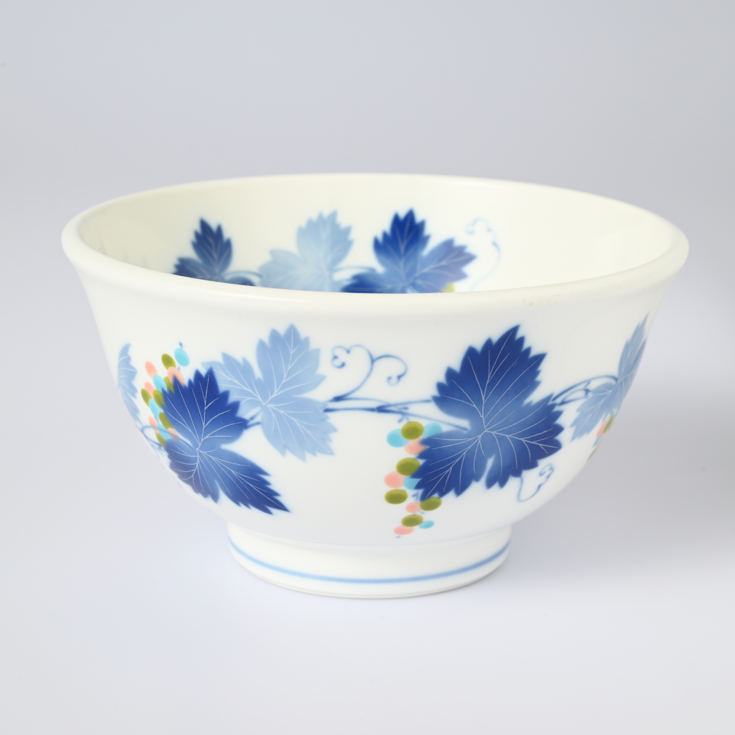 【染ぶどう】どんぶり（径14.5cm）　箱なし・単品　*有田陶器市特別価格 アウトレット品*1