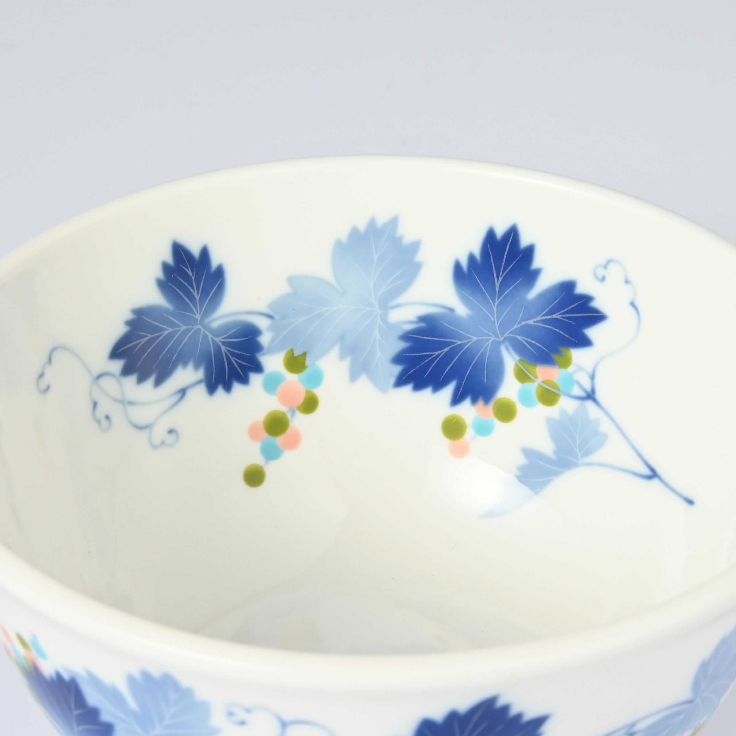 【染ぶどう】どんぶり（径14.5cm）　箱なし・単品　*有田陶器市特別価格 アウトレット品*3