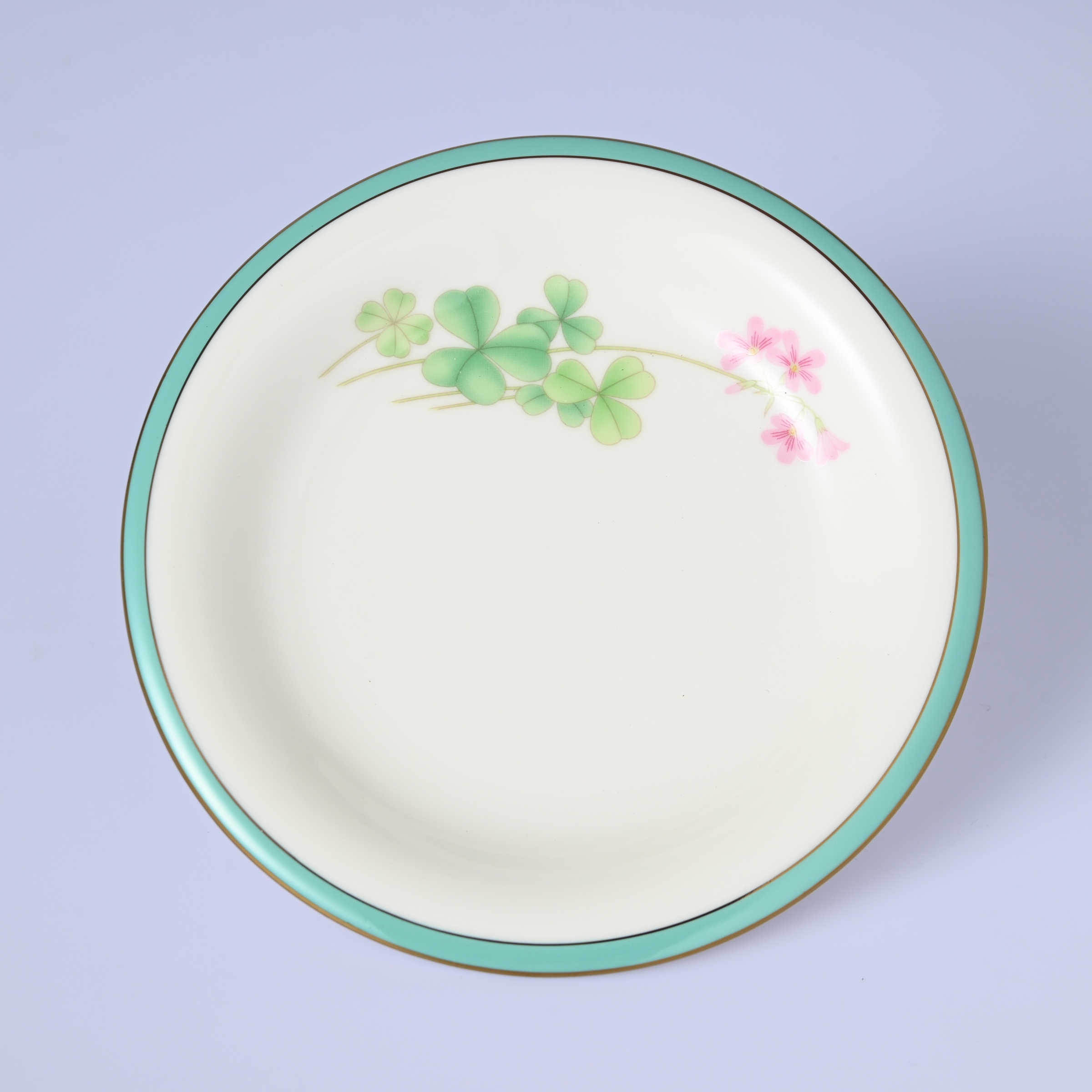 【みちくさ・ムラサキカタバミ】14.5cm中皿プレート　箱なし・単品　*有田陶器市特別価格 アウトレット品*