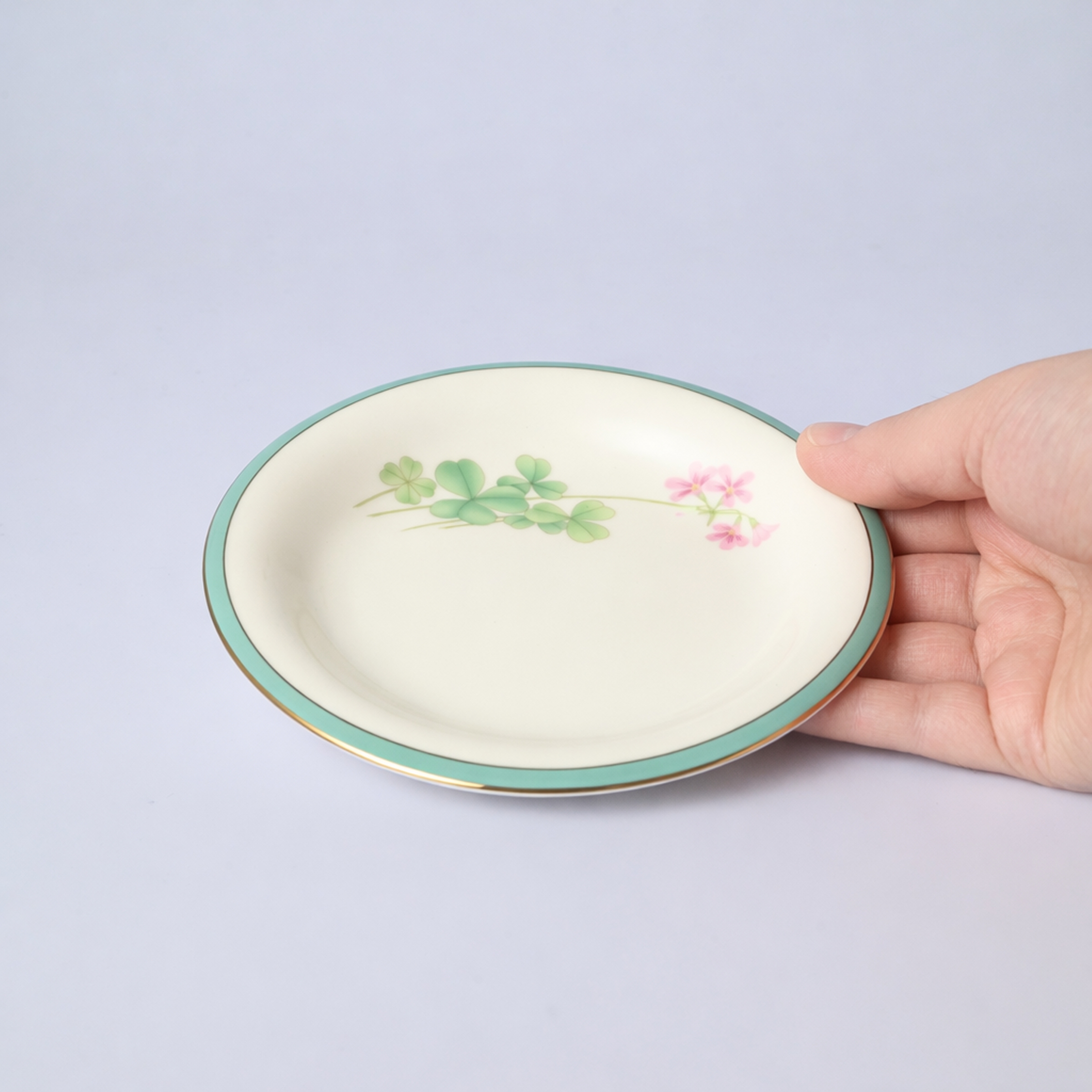 【みちくさ・ムラサキカタバミ】14.5cm中皿プレート　箱なし・単品　*有田陶器市特別価格 アウトレット品*4