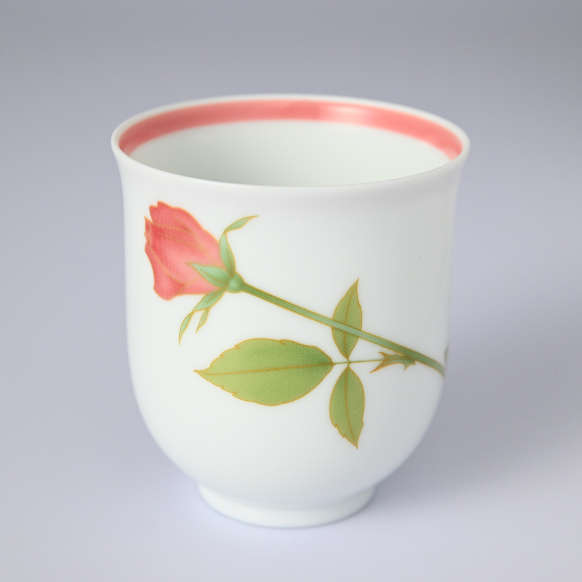 【ノーブルローズ・ピンク】湯のみ 　箱なし・単品　*有田陶器市特別価格 アウトレット品*